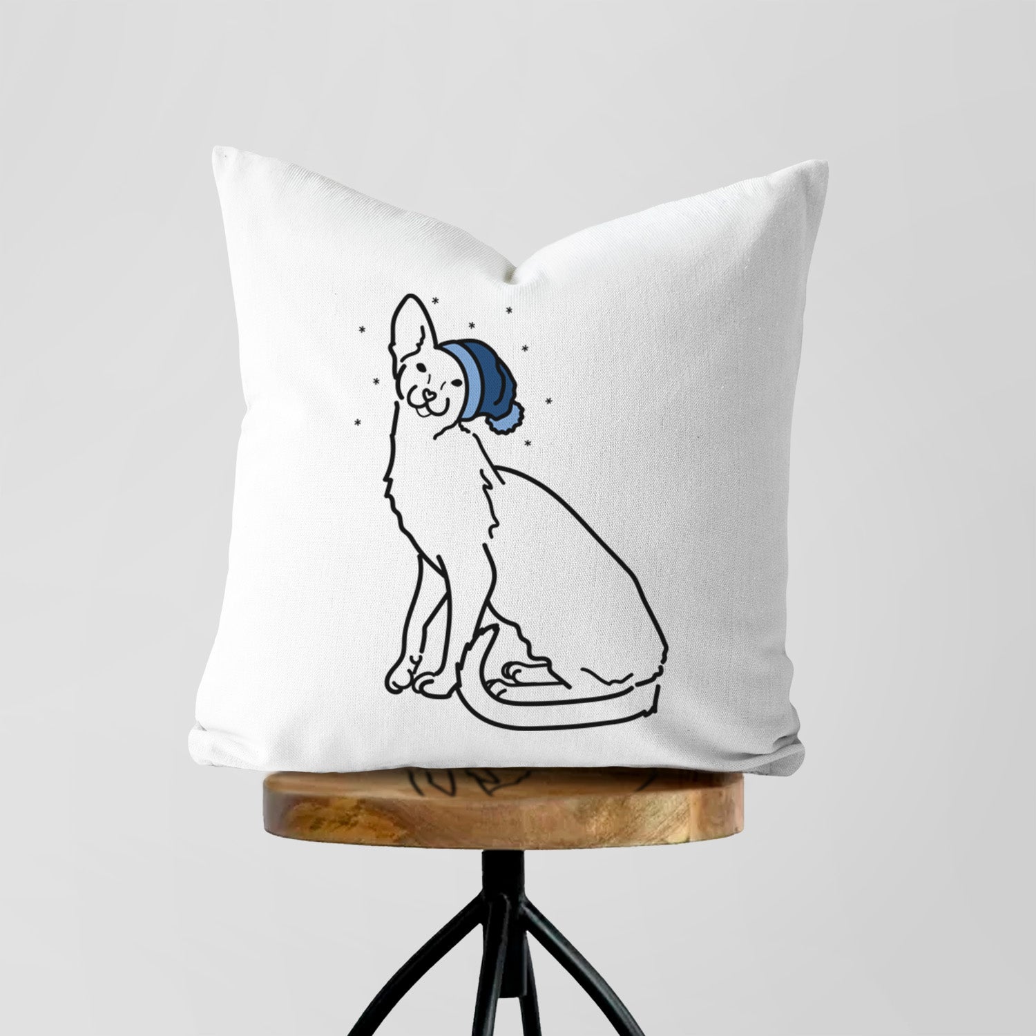 Love Always Oriental Shorthair Cat - Lyra -  Throw Pillow Cover