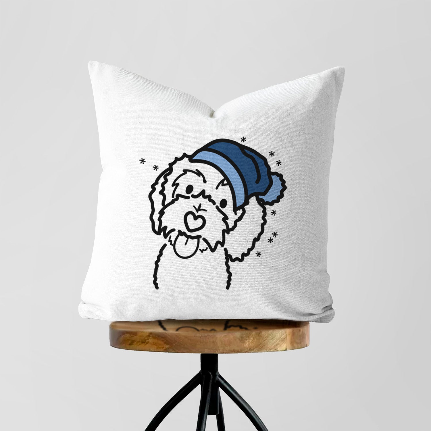Love Always Bernedoodle - Mabel -  Throw Pillow Cover