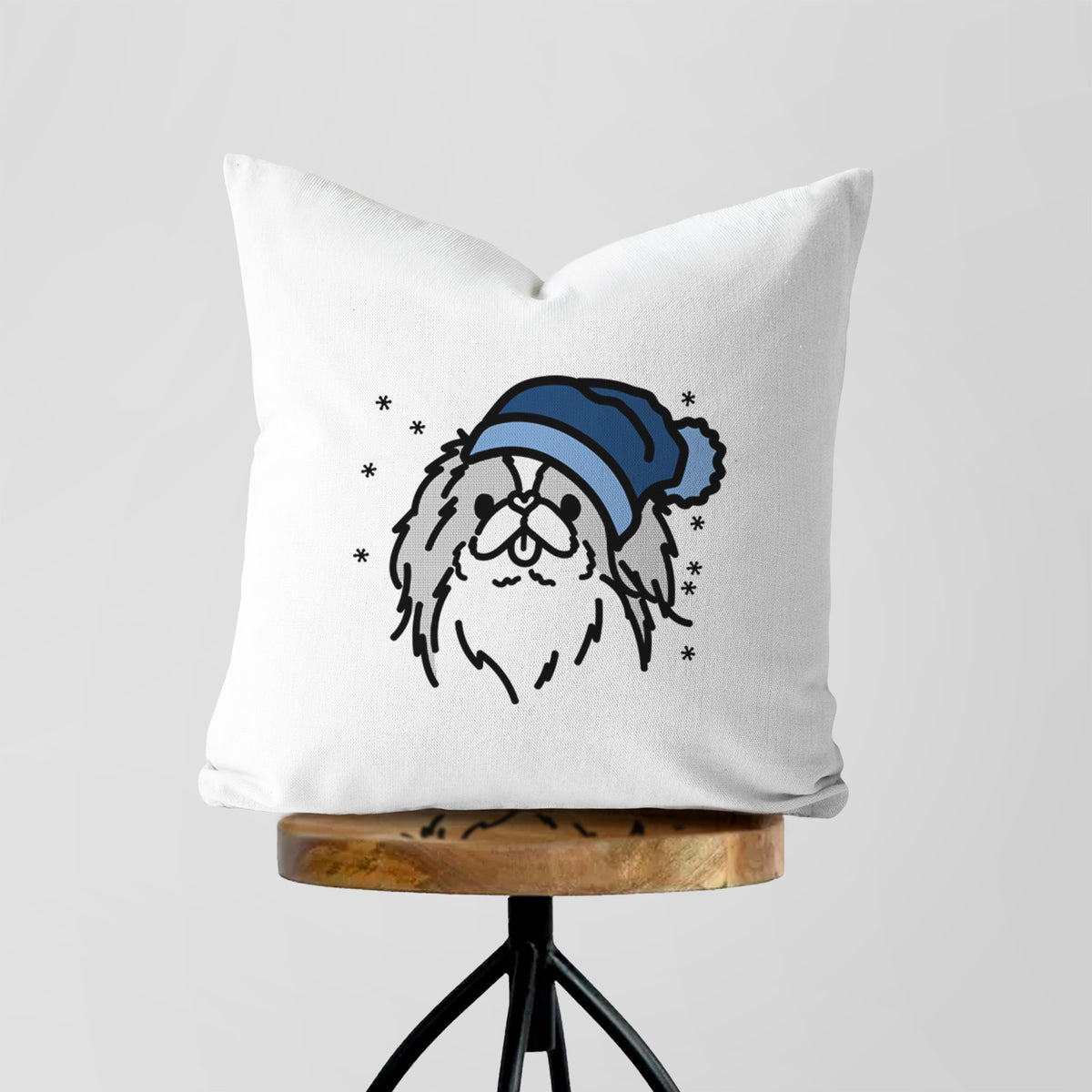 Love Always Japanese Chin - Macha -  Throw Pillow Cover