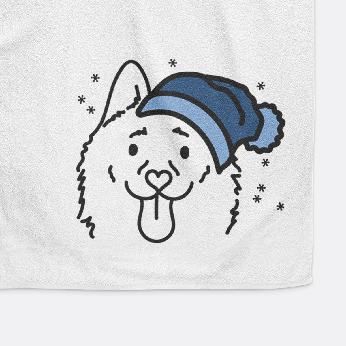 Frosty Schipperke - Meeko - Decorative Hand Towel
