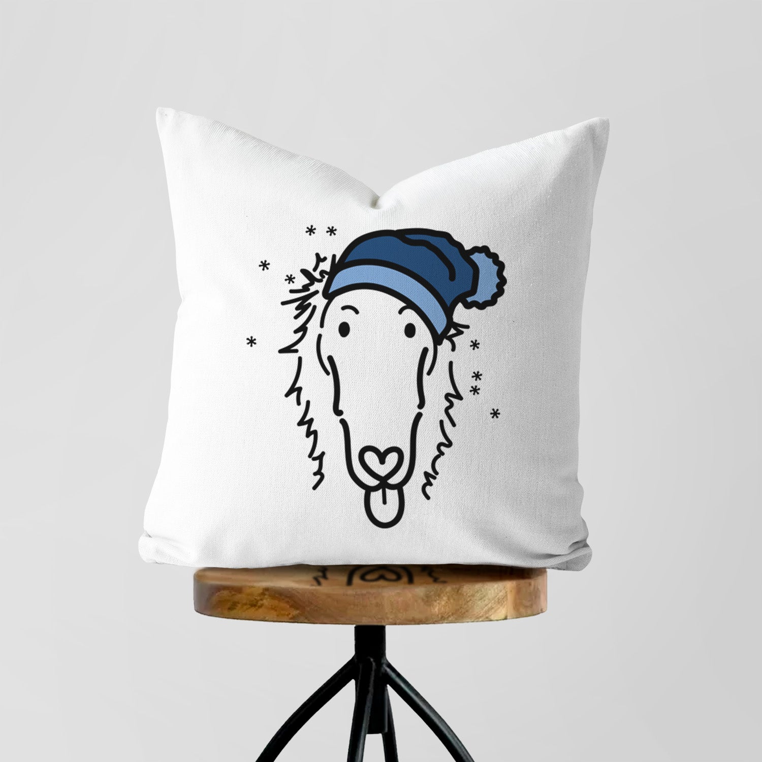 Love Always Borzoi - Opal -  Throw Pillow Cover
