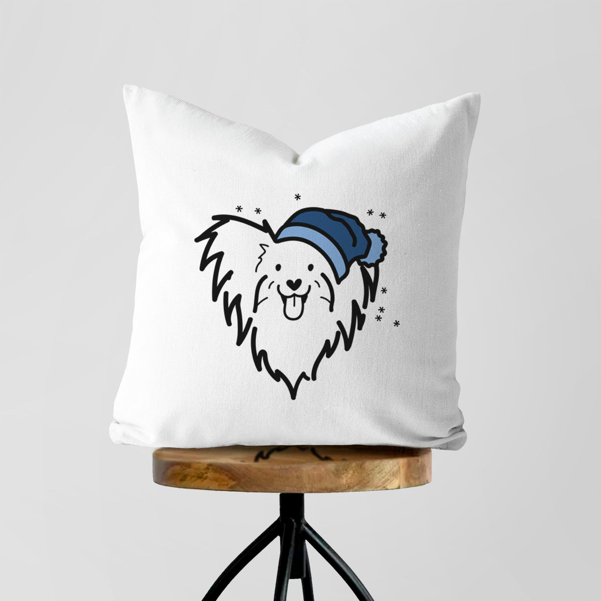 Love Always Papillon - Throw Pillow Cover