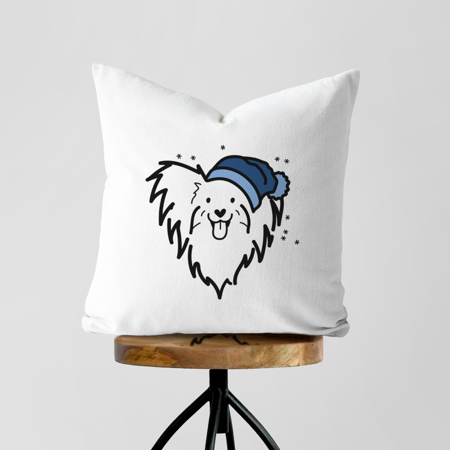 Love Always Papillon - Throw Pillow Cover