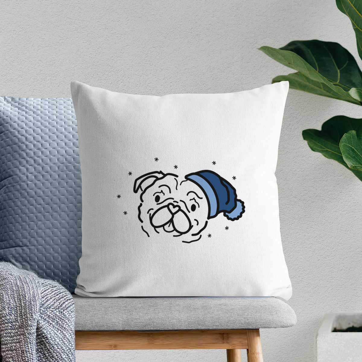 Love Always Pug - Pip -  Throw Pillow Cover