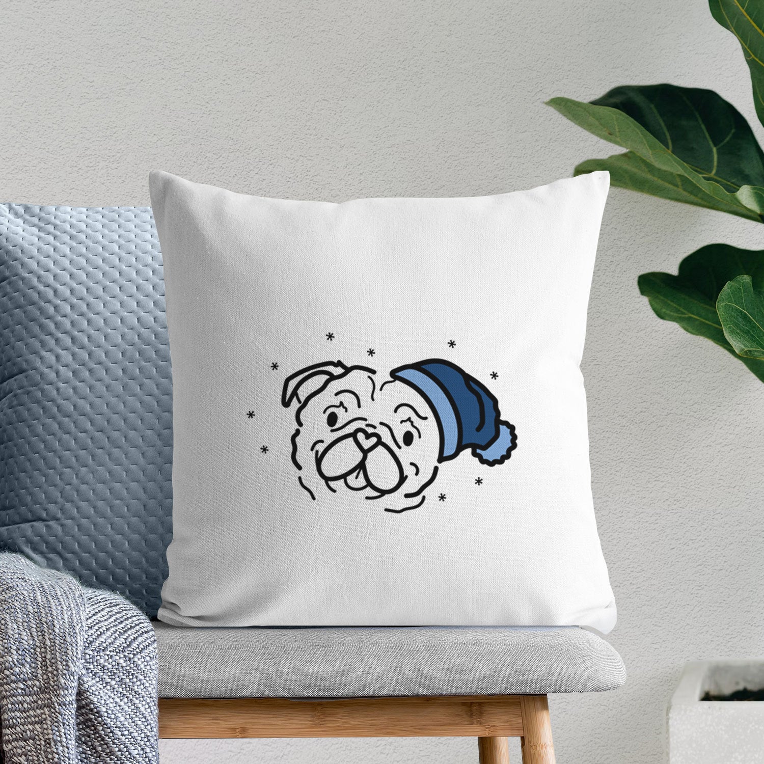 Love Always Pug - Pip -  Throw Pillow Cover