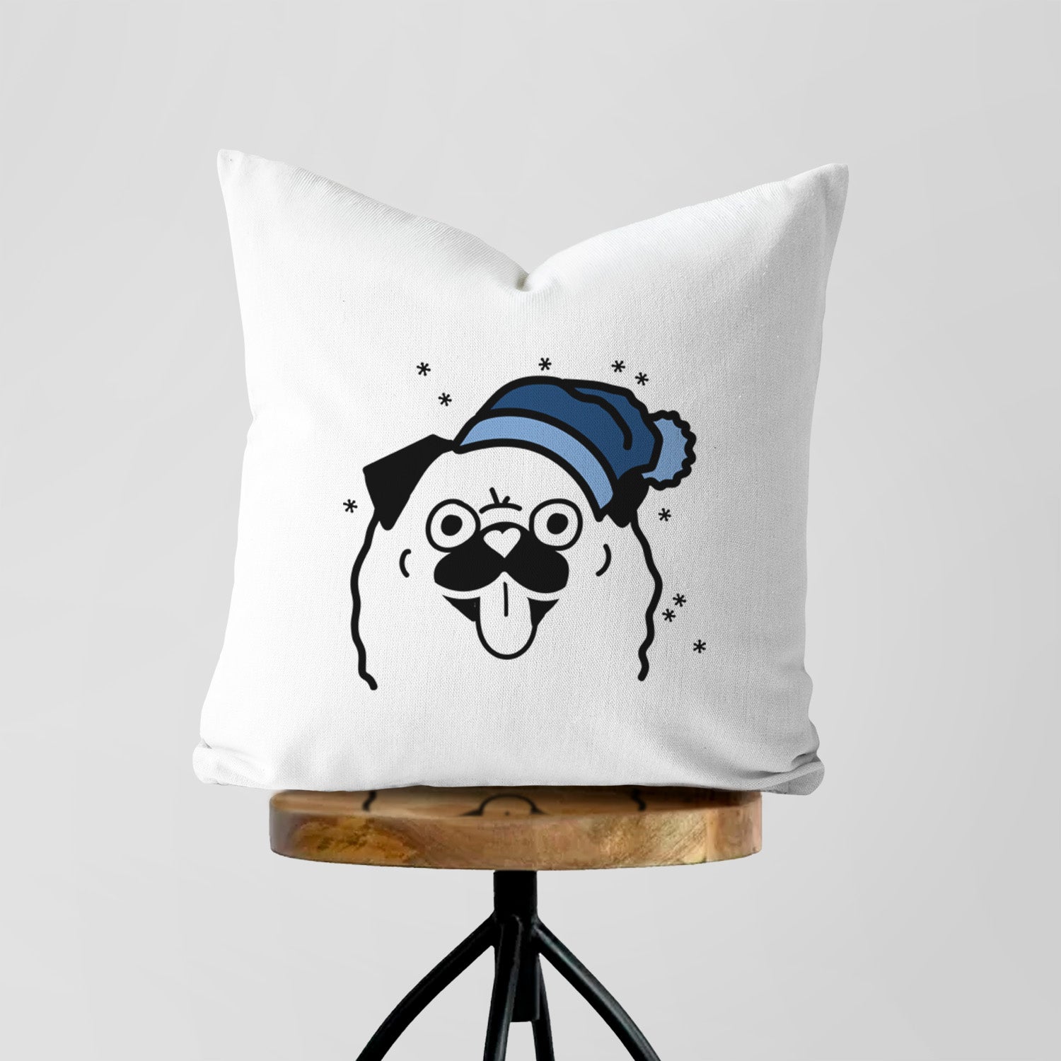 Love Always Pug - Throw Pillow Cover