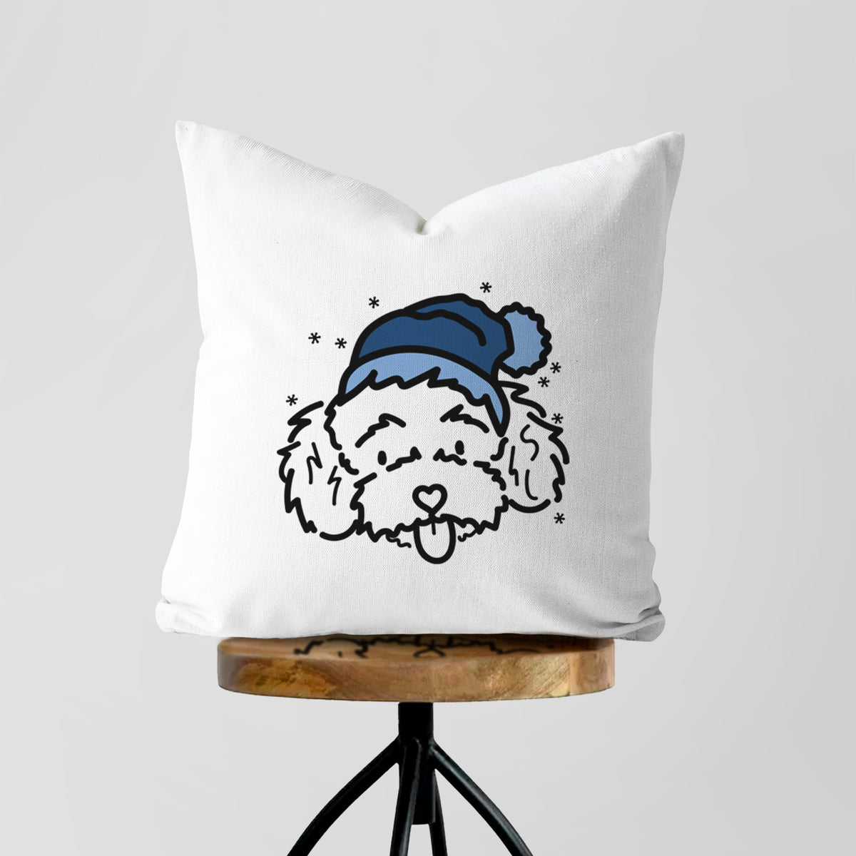 Love Always Toy Poodle - Ricci -  Throw Pillow Cover