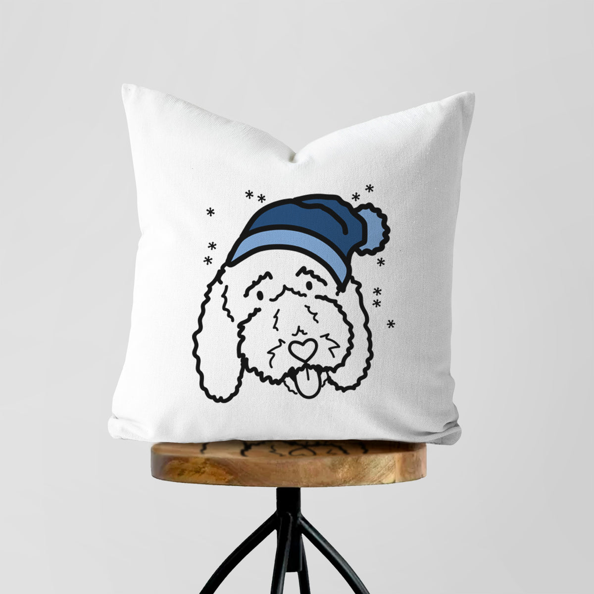 Love Always Bernedoodle - Ruby -  Throw Pillow Cover