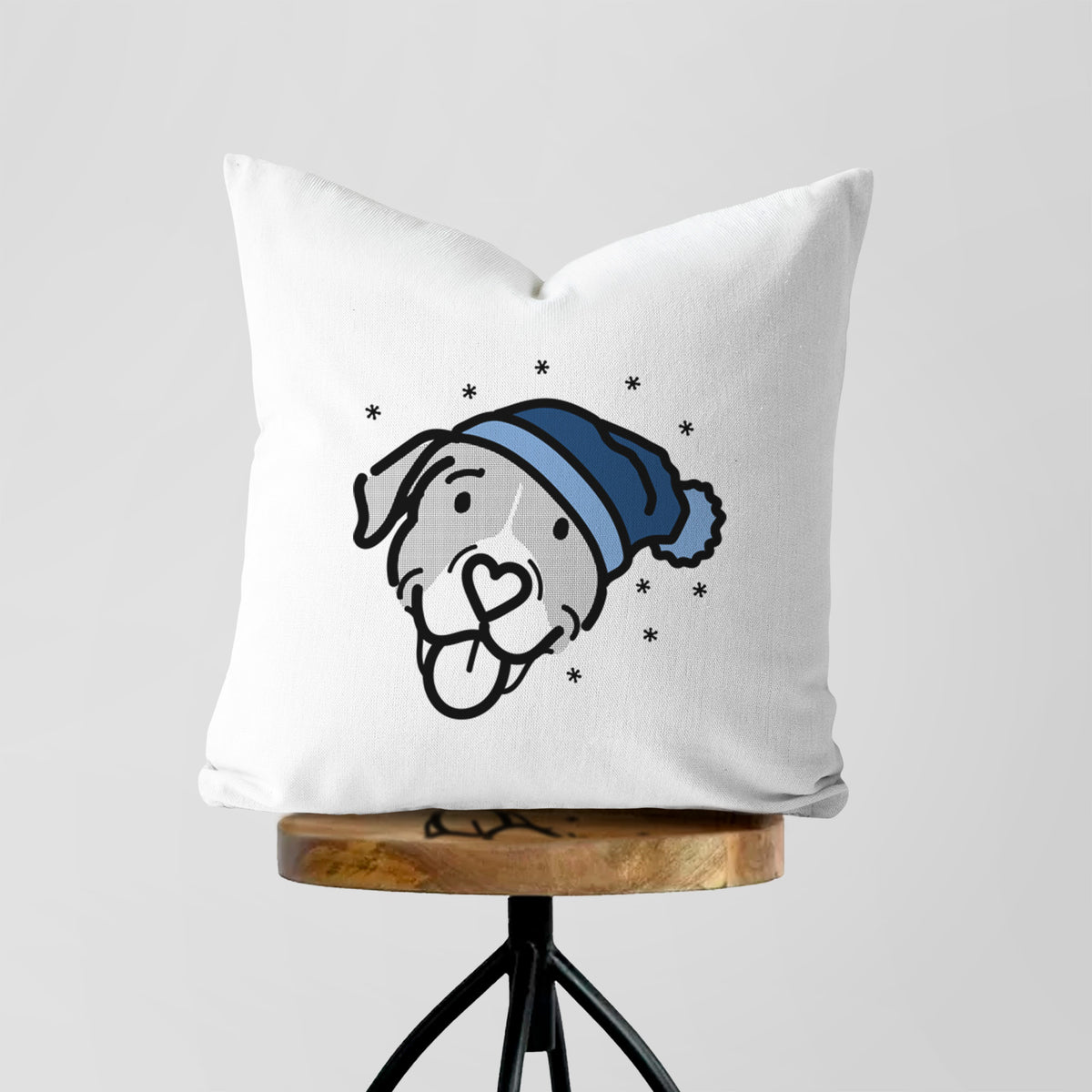 Love Always Pitbull Mix - Shadow -  Throw Pillow Cover