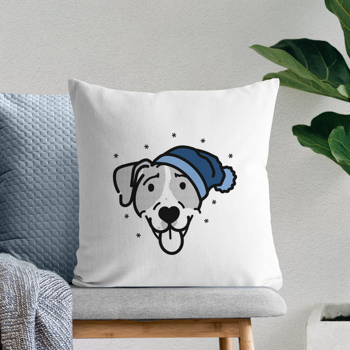 Love Always Bluetick Coonhound - Shiva -  Throw Pillow Cover