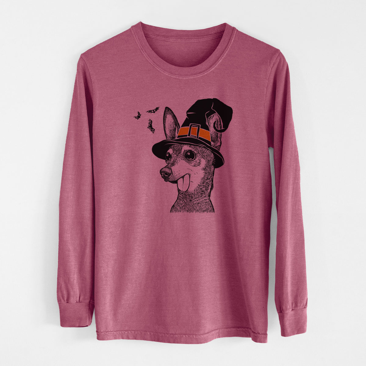Witch Aaron the Chihuahua - Men's Heavyweight 100% Cotton Long Sleeve