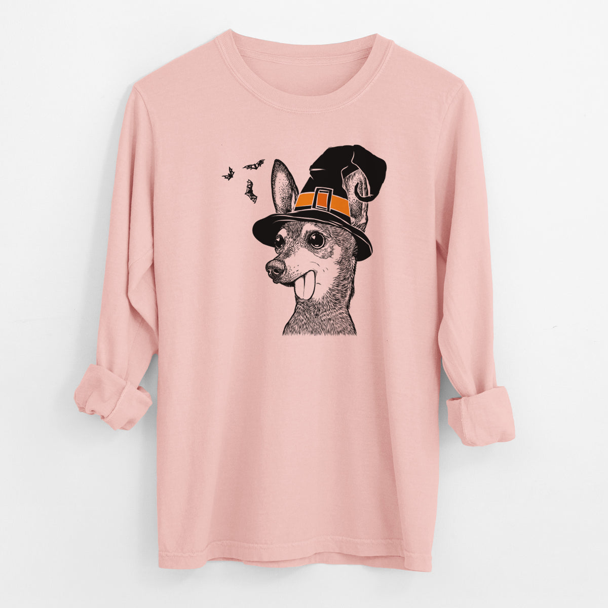 Witch Aaron the Chihuahua - Men's Heavyweight 100% Cotton Long Sleeve