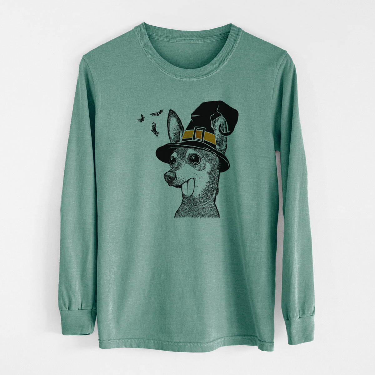 Witch Aaron the Chihuahua - Men's Heavyweight 100% Cotton Long Sleeve