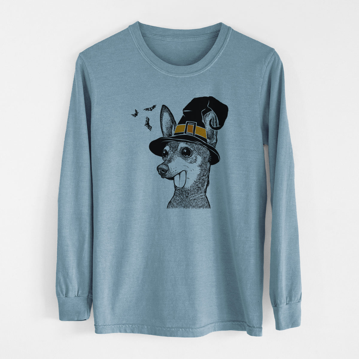 Witch Aaron the Chihuahua - Men's Heavyweight 100% Cotton Long Sleeve