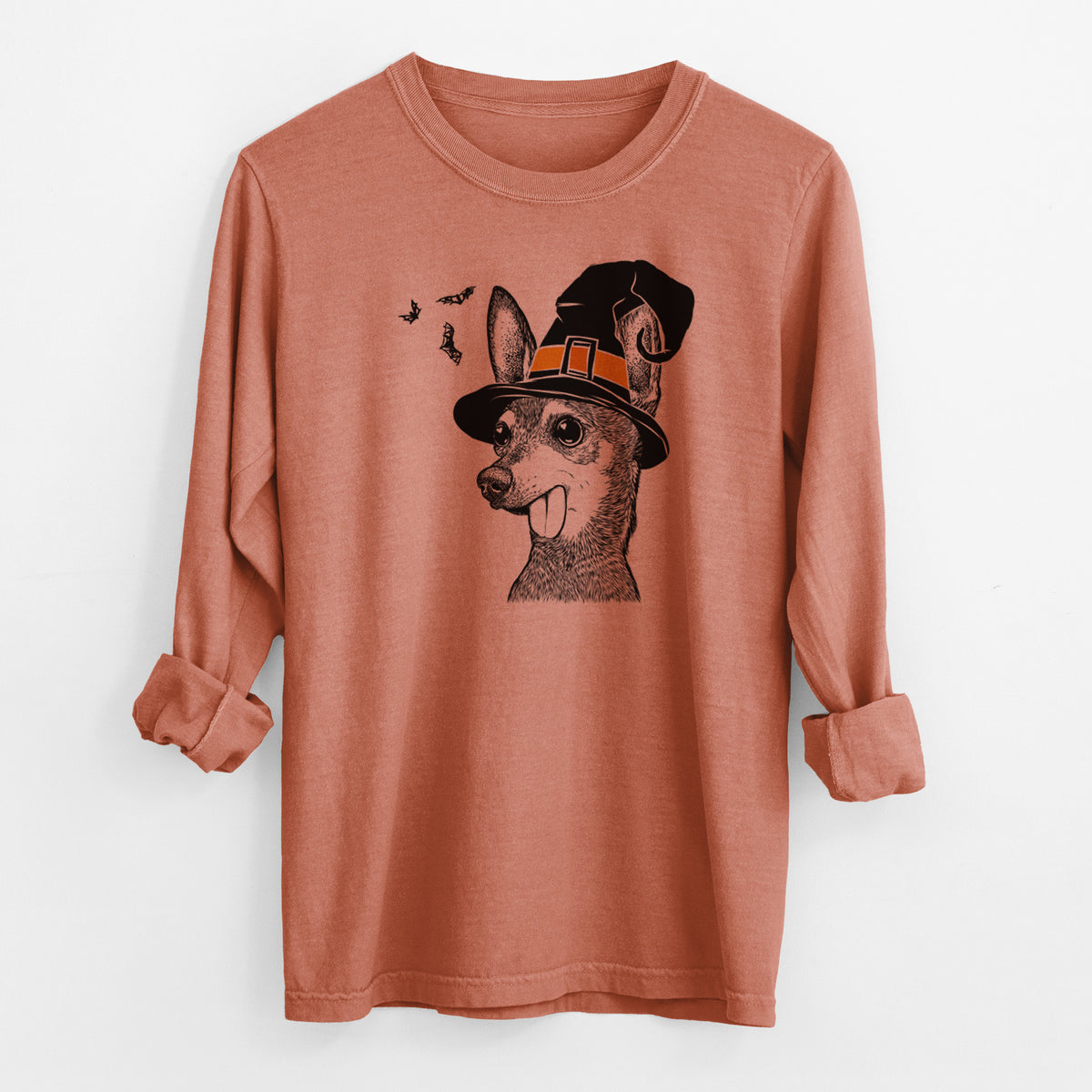 Witch Aaron the Chihuahua - Men's Heavyweight 100% Cotton Long Sleeve