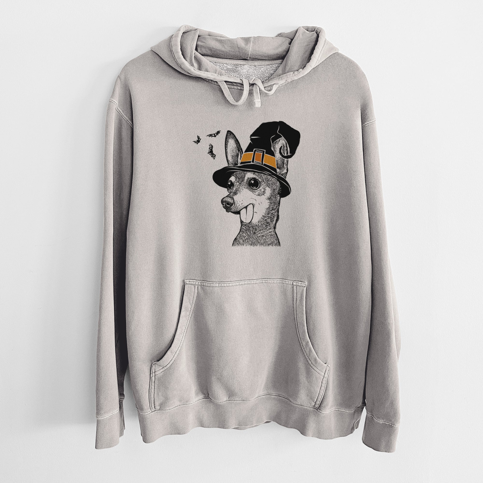 Witch Aaron the Chihuahua - Unisex Pigment Dyed Hoodie