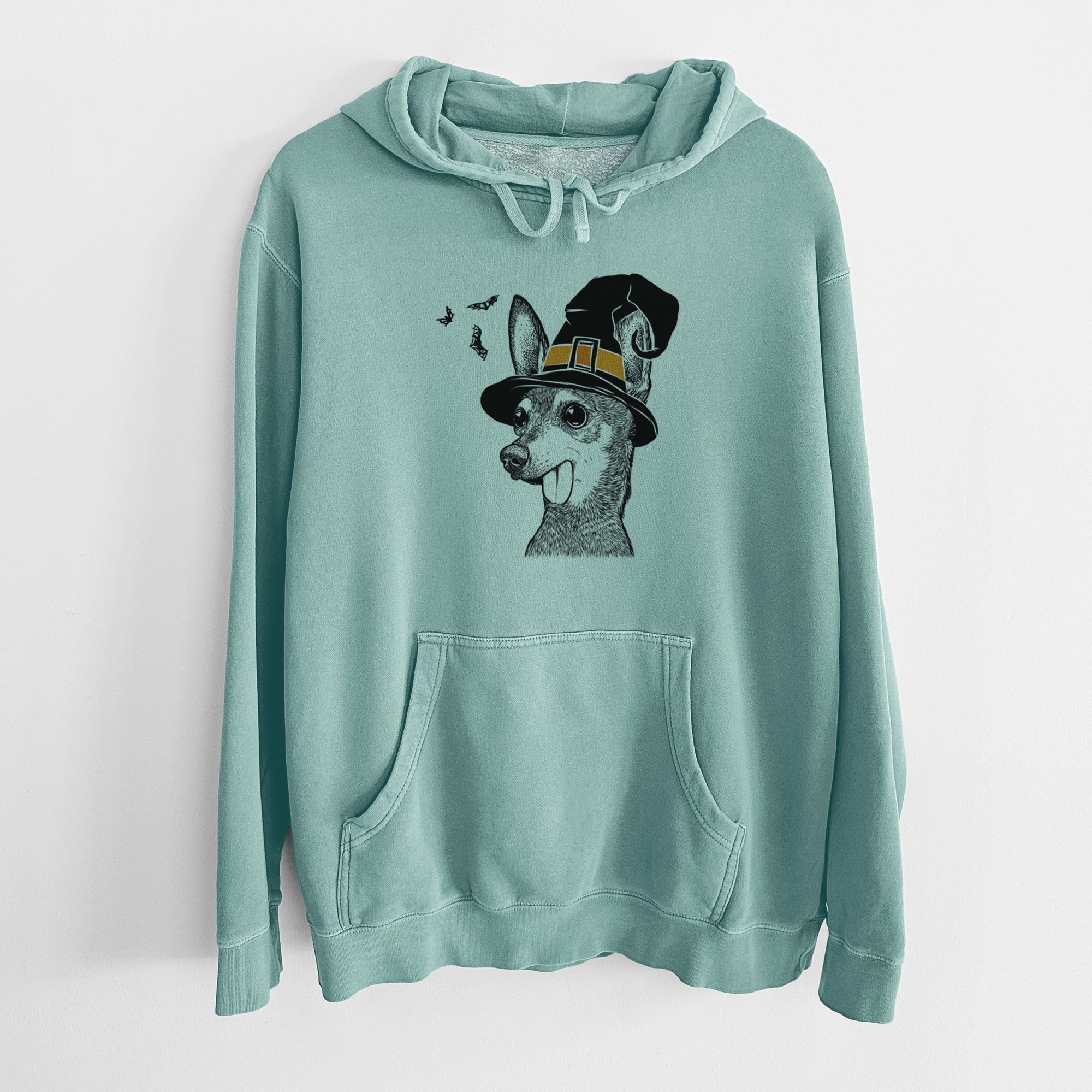 Witch Aaron the Chihuahua - Unisex Pigment Dyed Hoodie