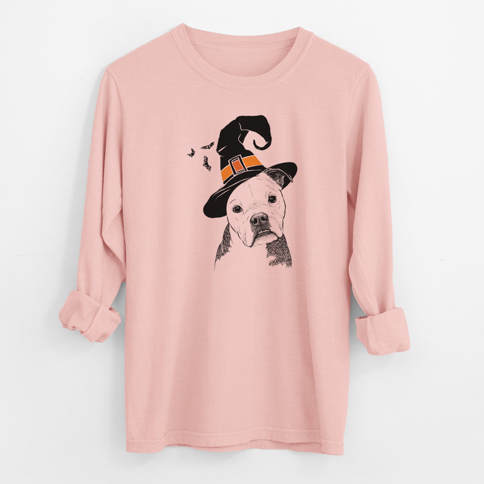 Witch Aggy the Olde English Bulldogge - Men's Heavyweight 100% Cotton Long Sleeve