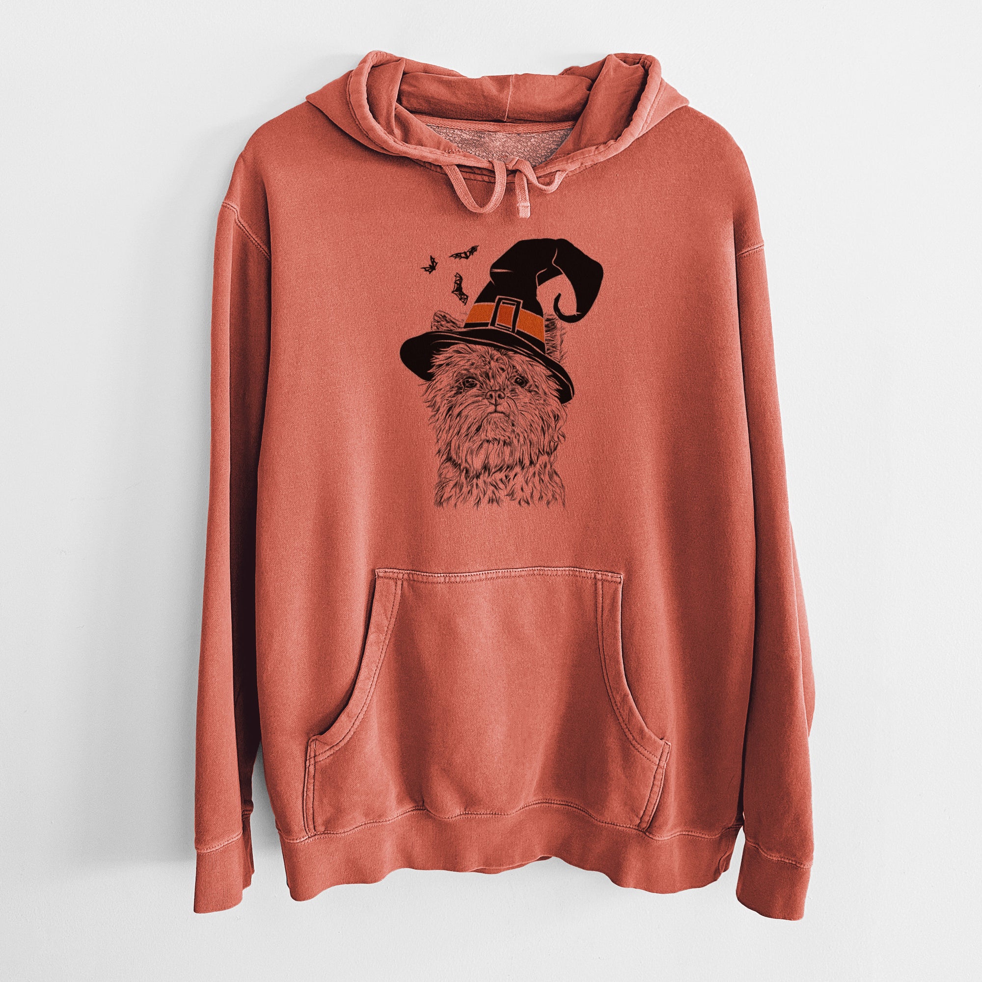 Witch Alvin the Affenpinscher - Unisex Pigment Dyed Hoodie