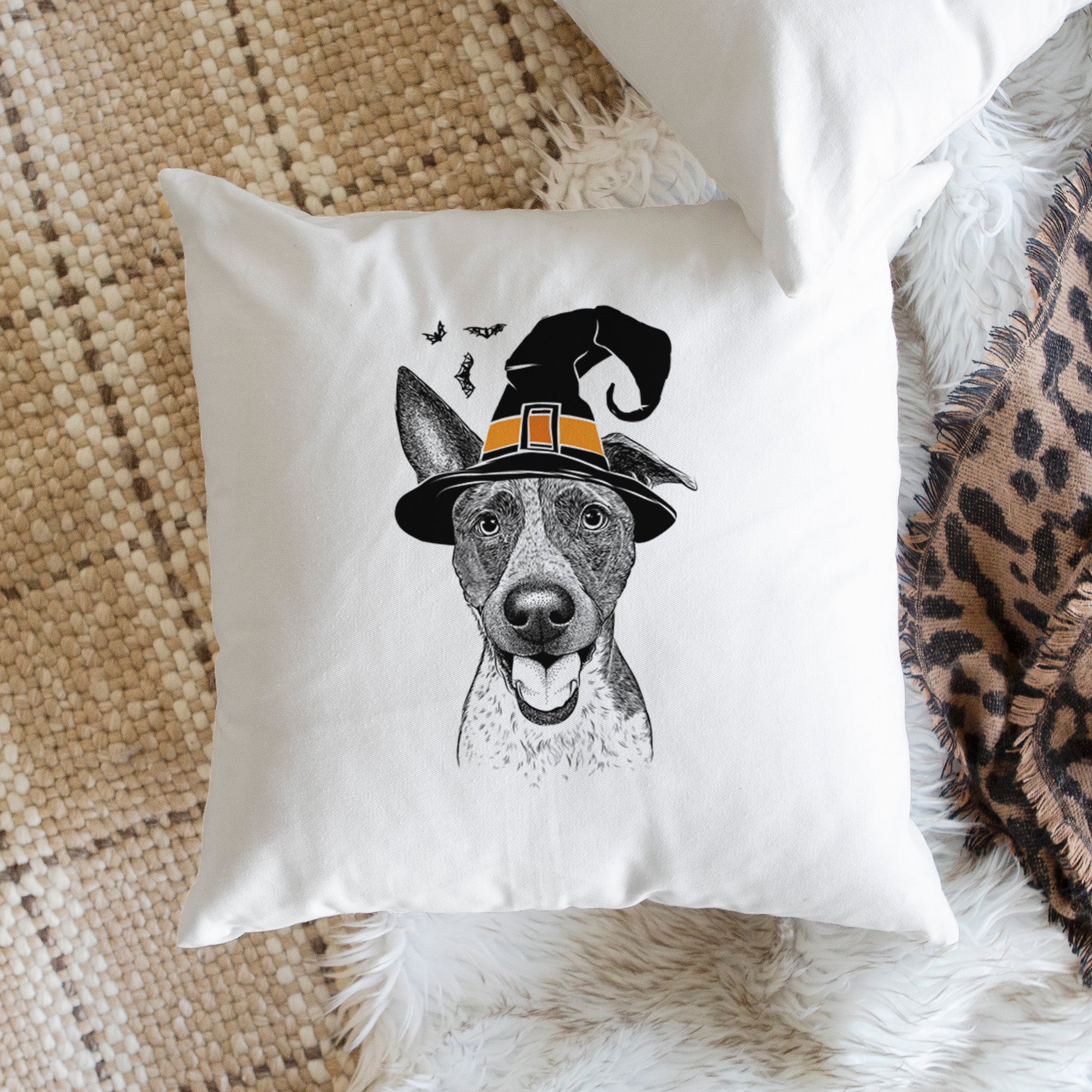 Amigo the Heeler Mix - Throw Pillow Cover