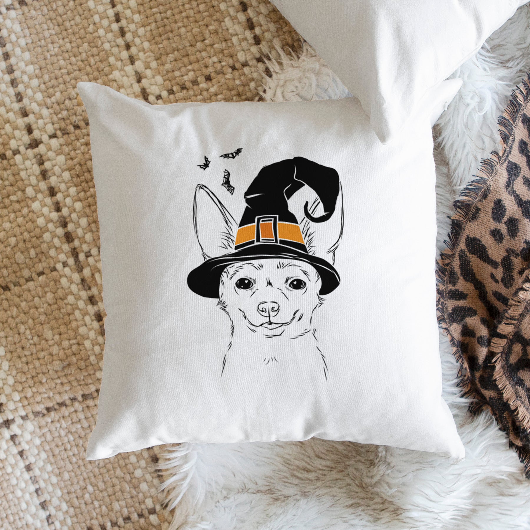 Amos the Chihuahua - Throw Pillow Cover