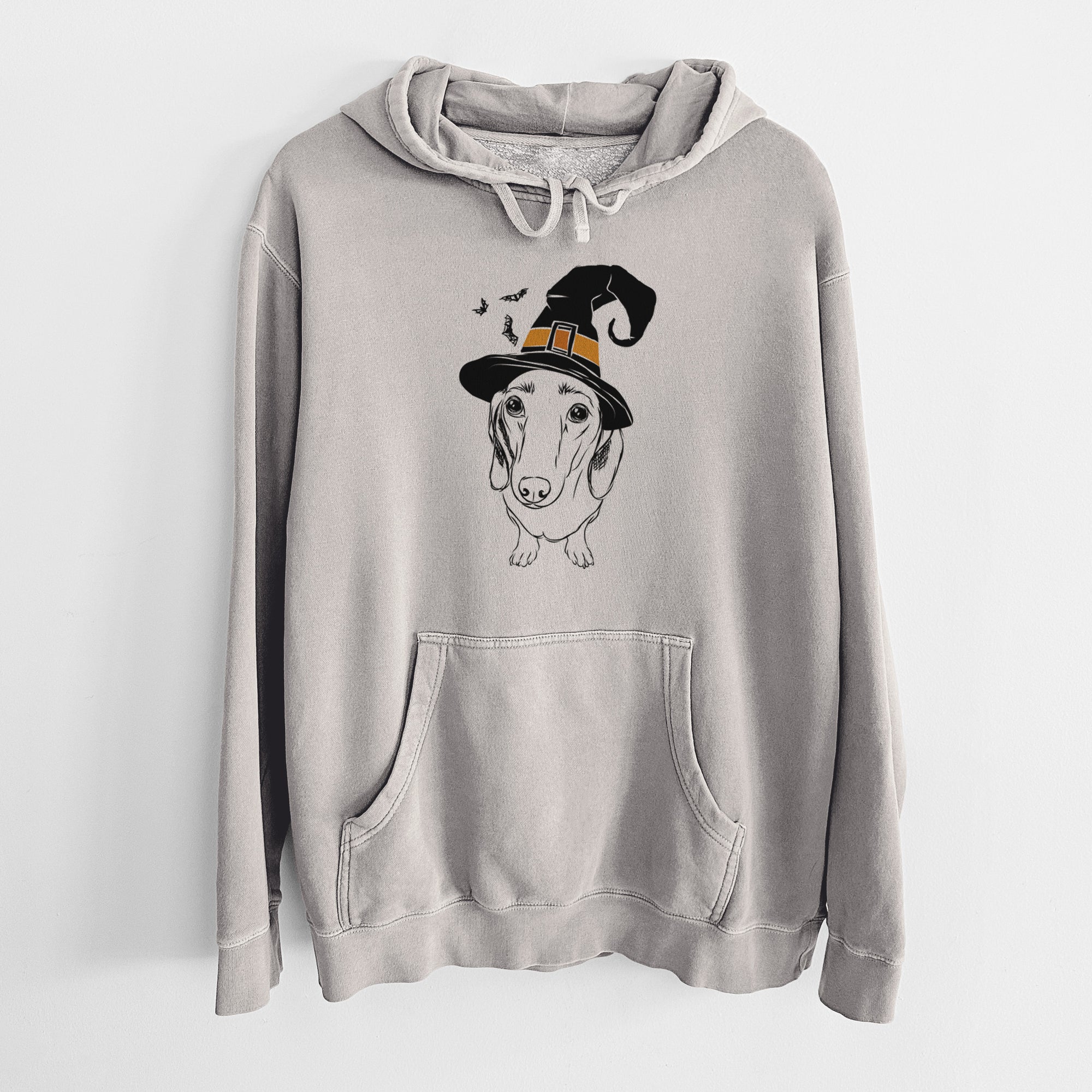 Witch Annabelle the Dachshund - Unisex Pigment Dyed Hoodie