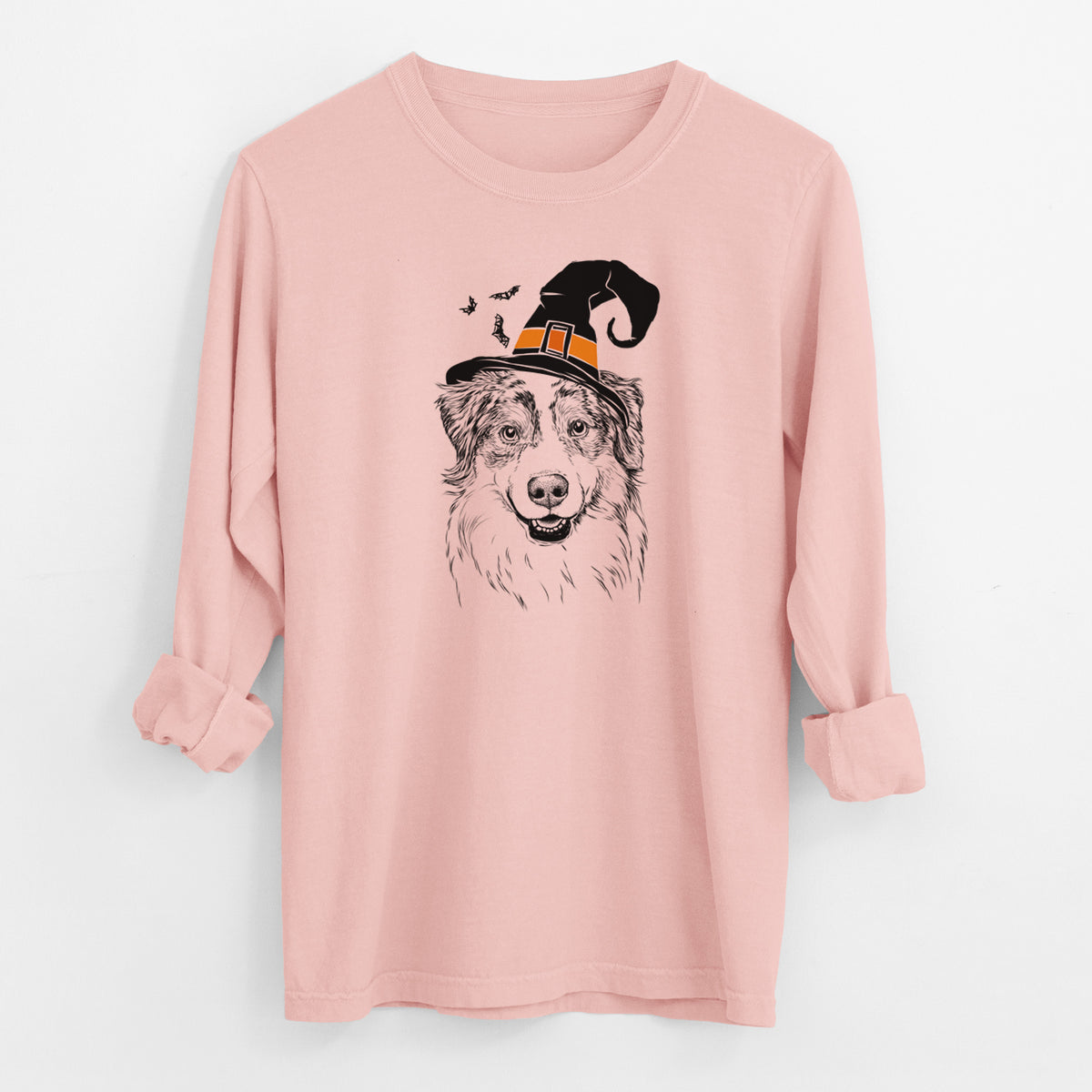 Witch Aonghus the Australian Shepherd - Men's Heavyweight 100% Cotton Long Sleeve