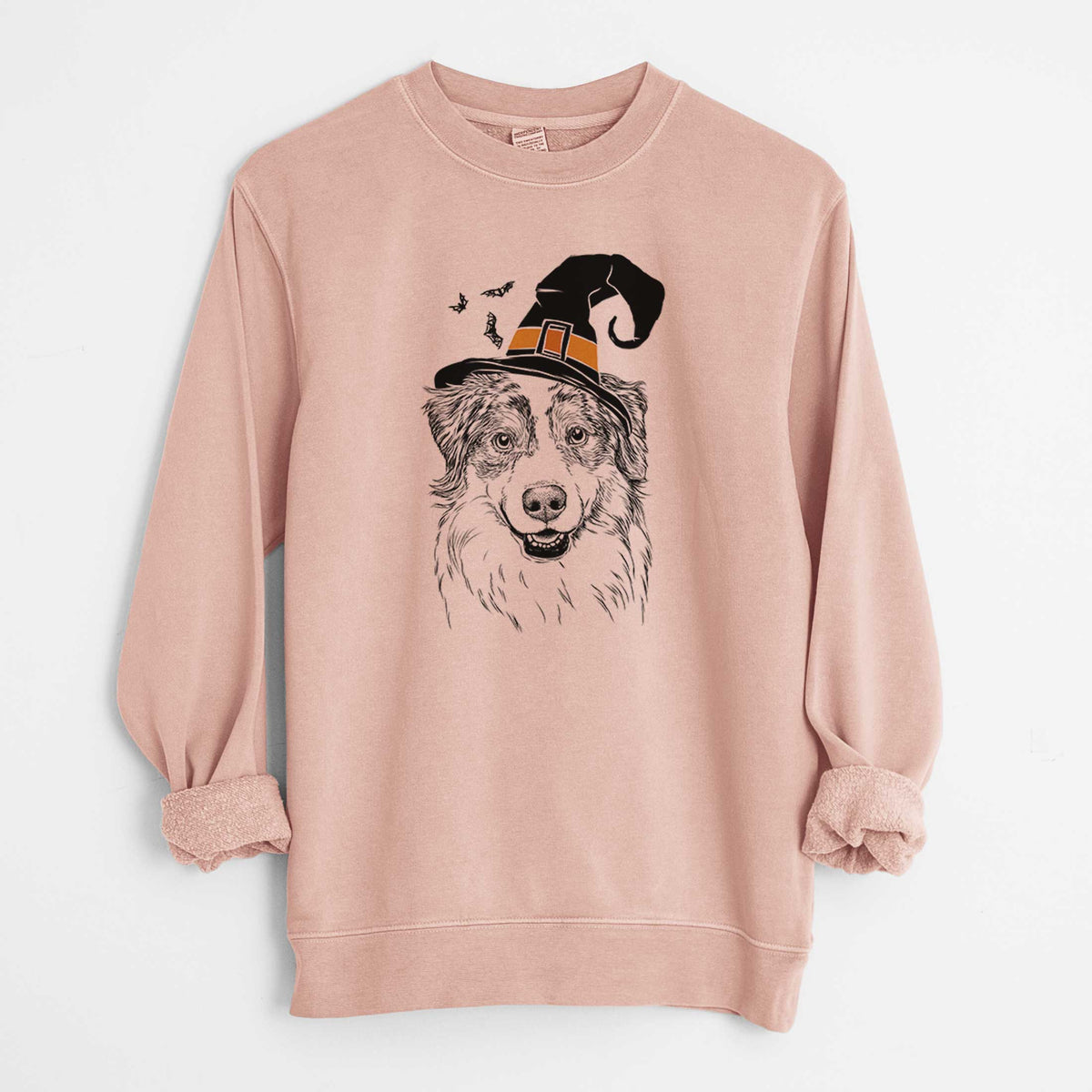 Witch Aonghus the Australian Shepherd - Unisex Pigment Dyed Crew Sweatshirt