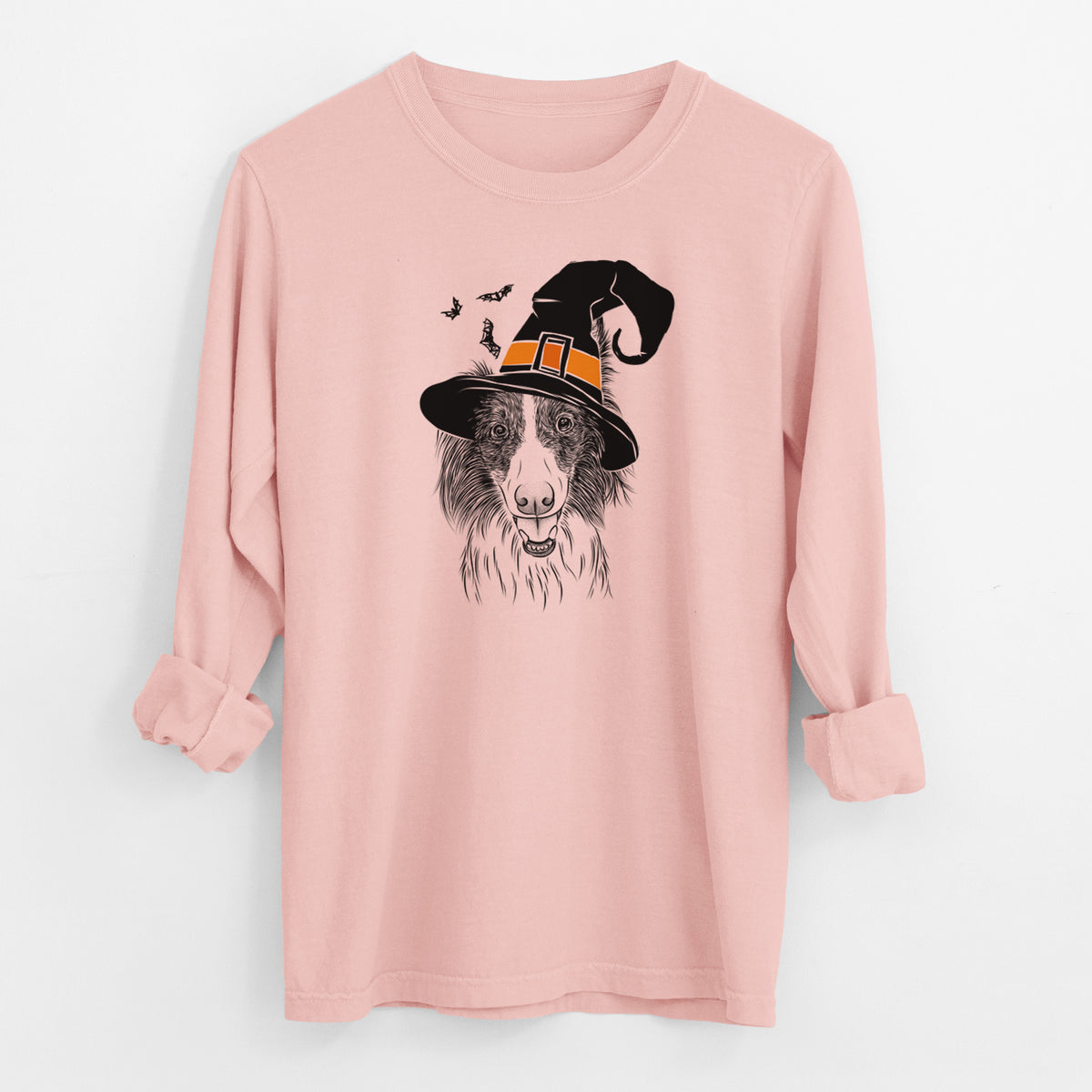 Witch Archie the Silken Windhound - Men's Heavyweight 100% Cotton Long Sleeve