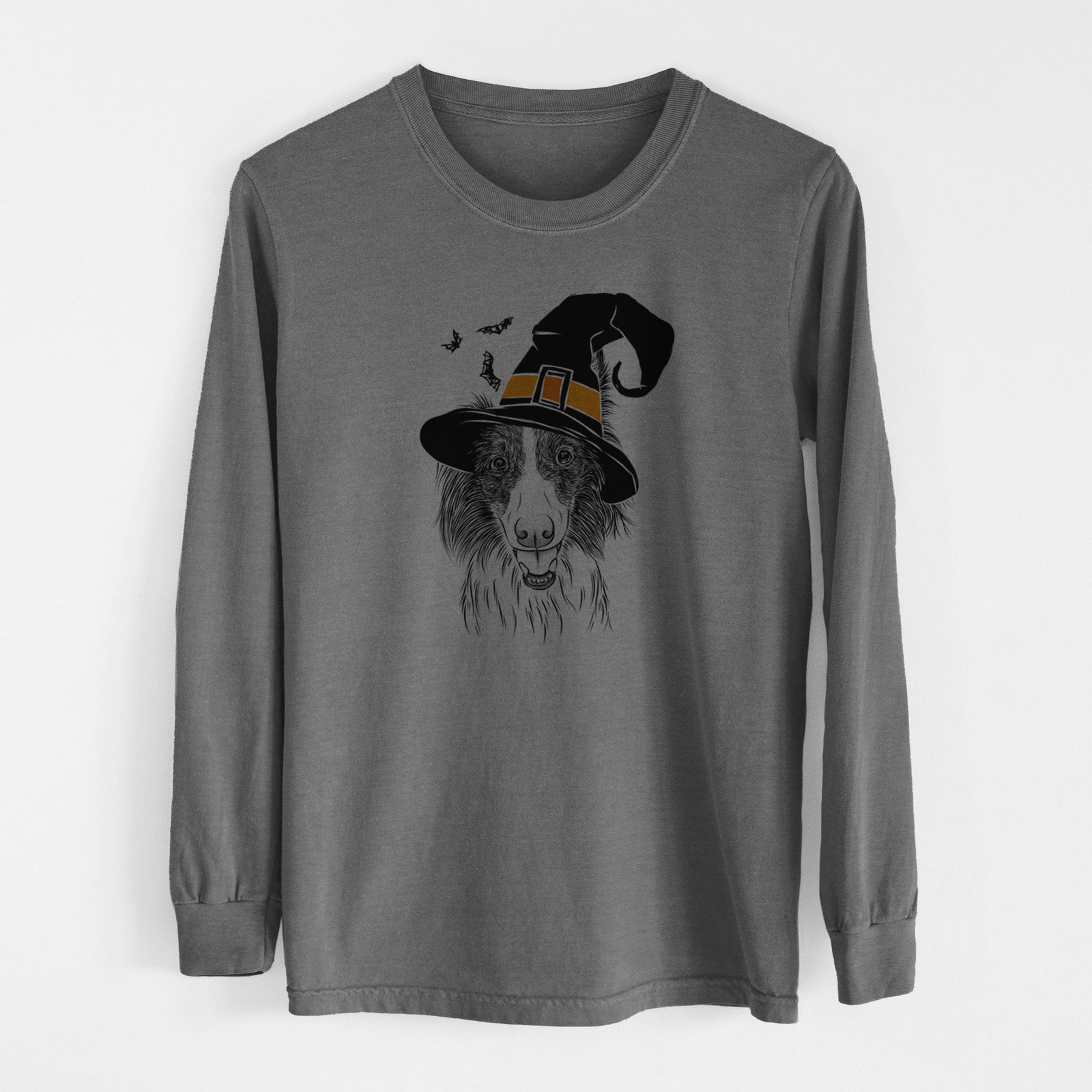 Witch Archie the Silken Windhound - Men's Heavyweight 100% Cotton Long Sleeve