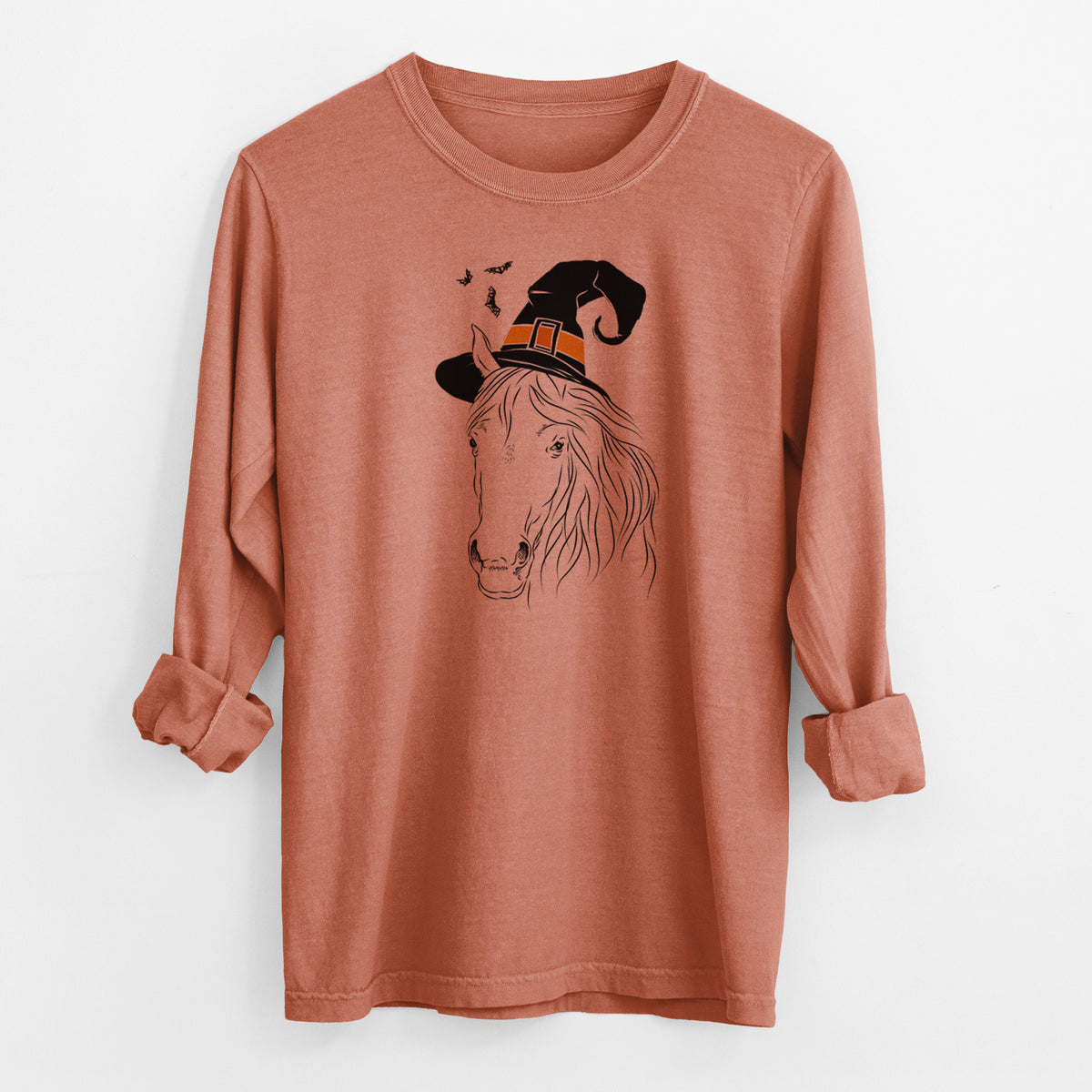 Witch Aria the Horse - Men&#39;s Heavyweight 100% Cotton Long Sleeve