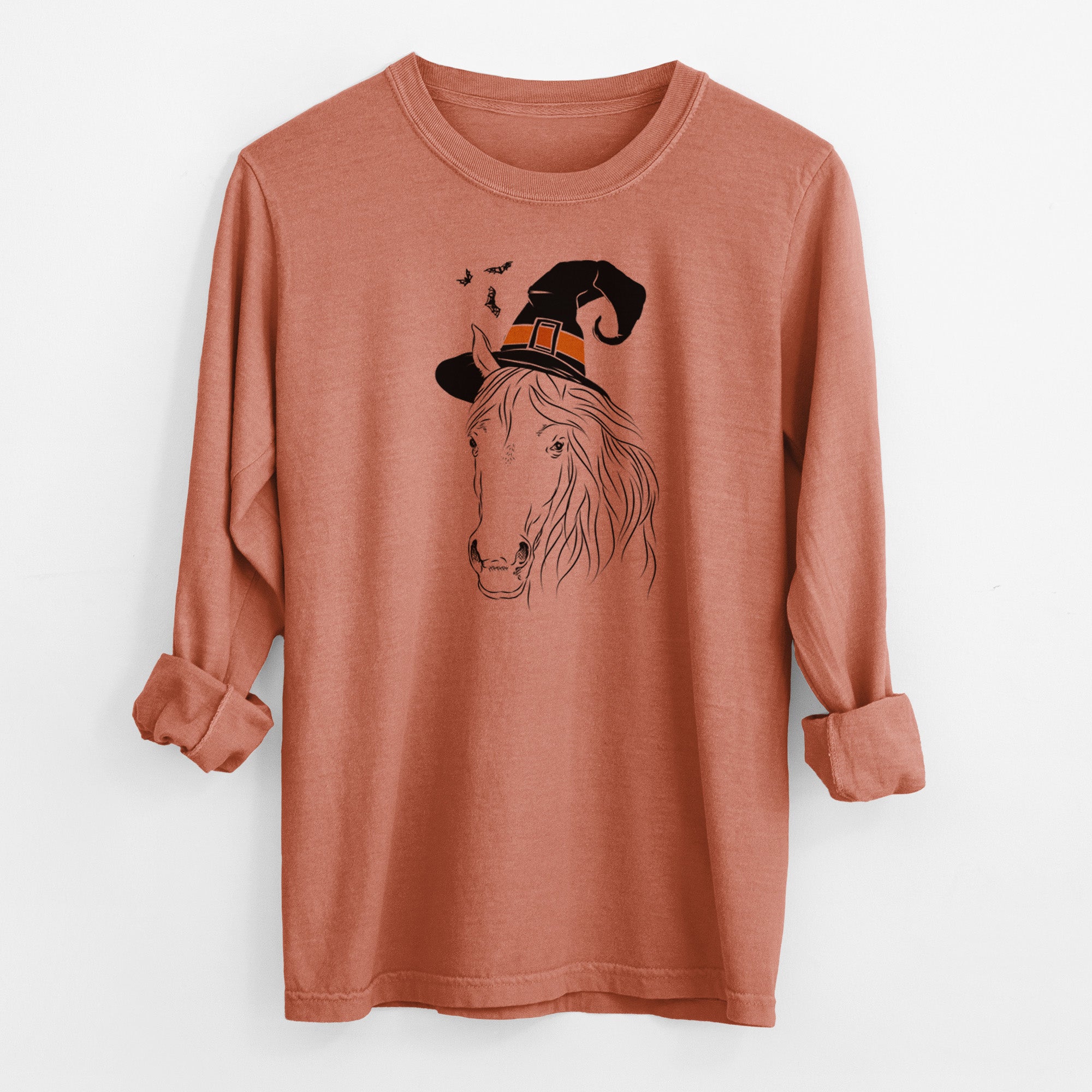 Witch Aria the Horse - Men's Heavyweight 100% Cotton Long Sleeve