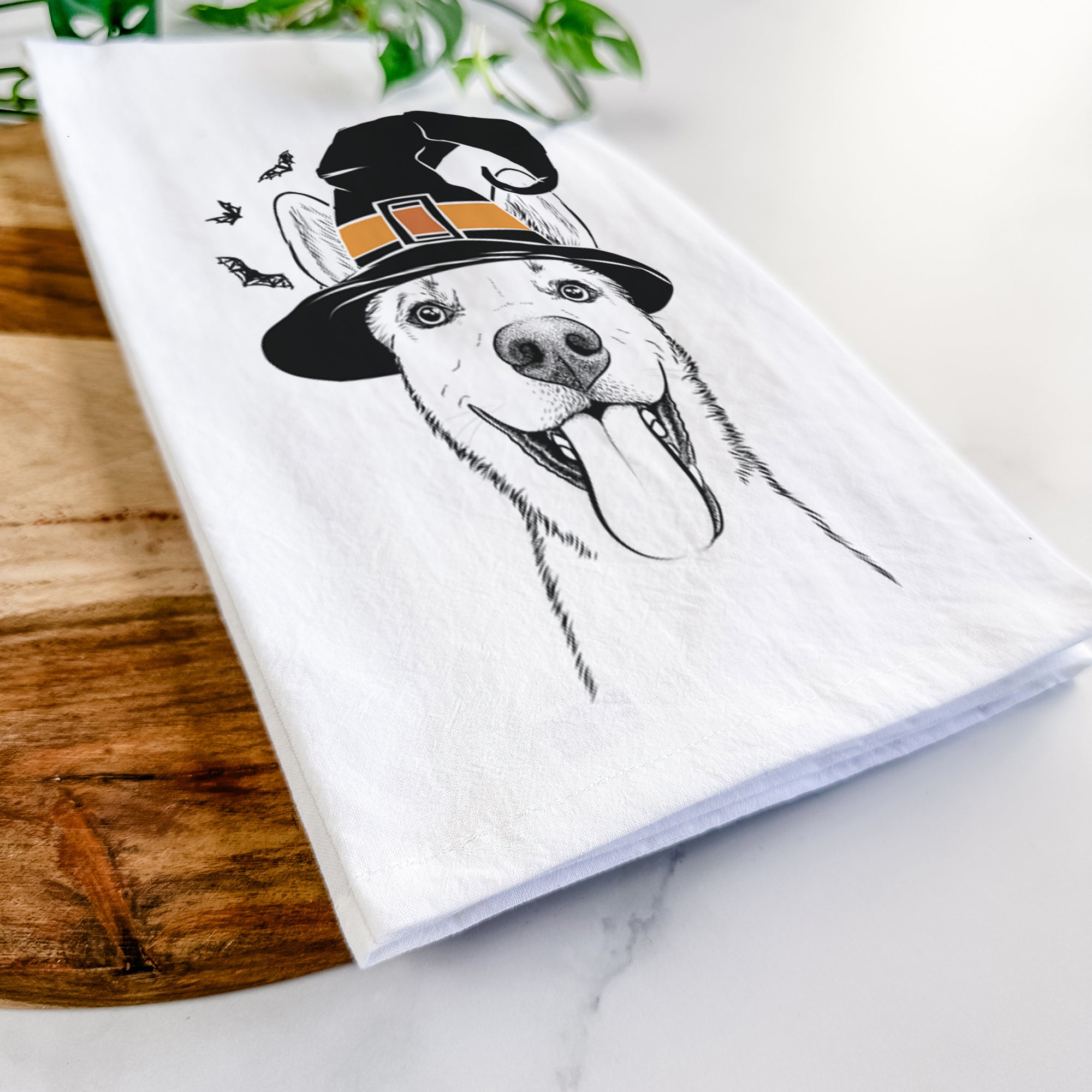 Arlo the Husky Shepherd Mix Tea Towel