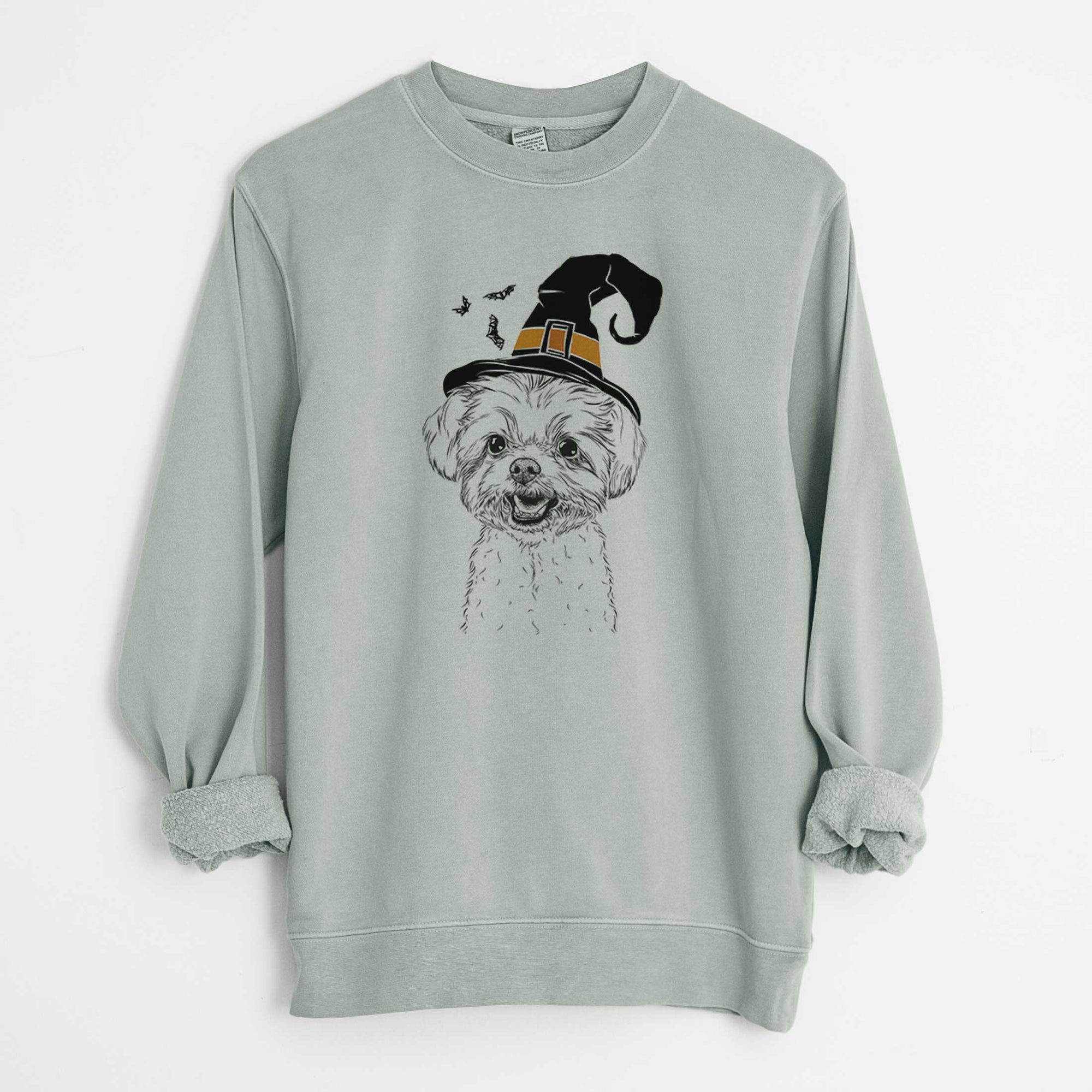 Witch Aspen the Morkie - Unisex Pigment Dyed Crew Sweatshirt