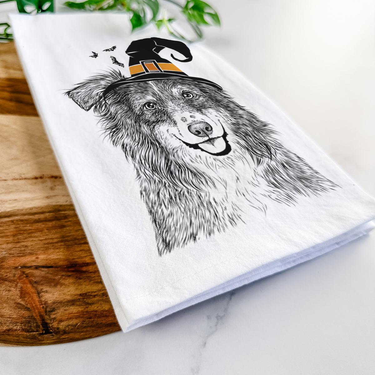 Aushe the Australian Shepherd Tea Towel