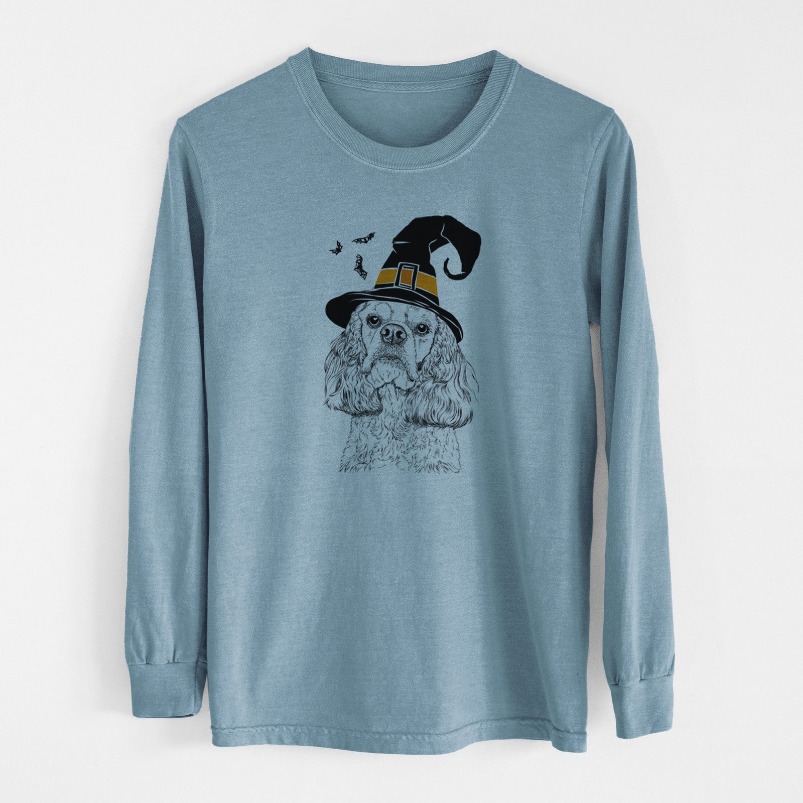 Witch Bailey the American Cocker Spaniel - Men's Heavyweight 100% Cotton Long Sleeve