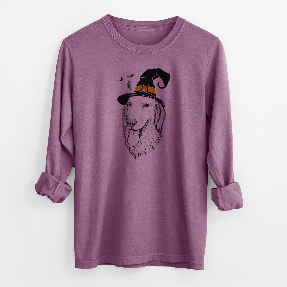 Witch Bailey the Golden Retriever - Men's Heavyweight 100% Cotton Long Sleeve