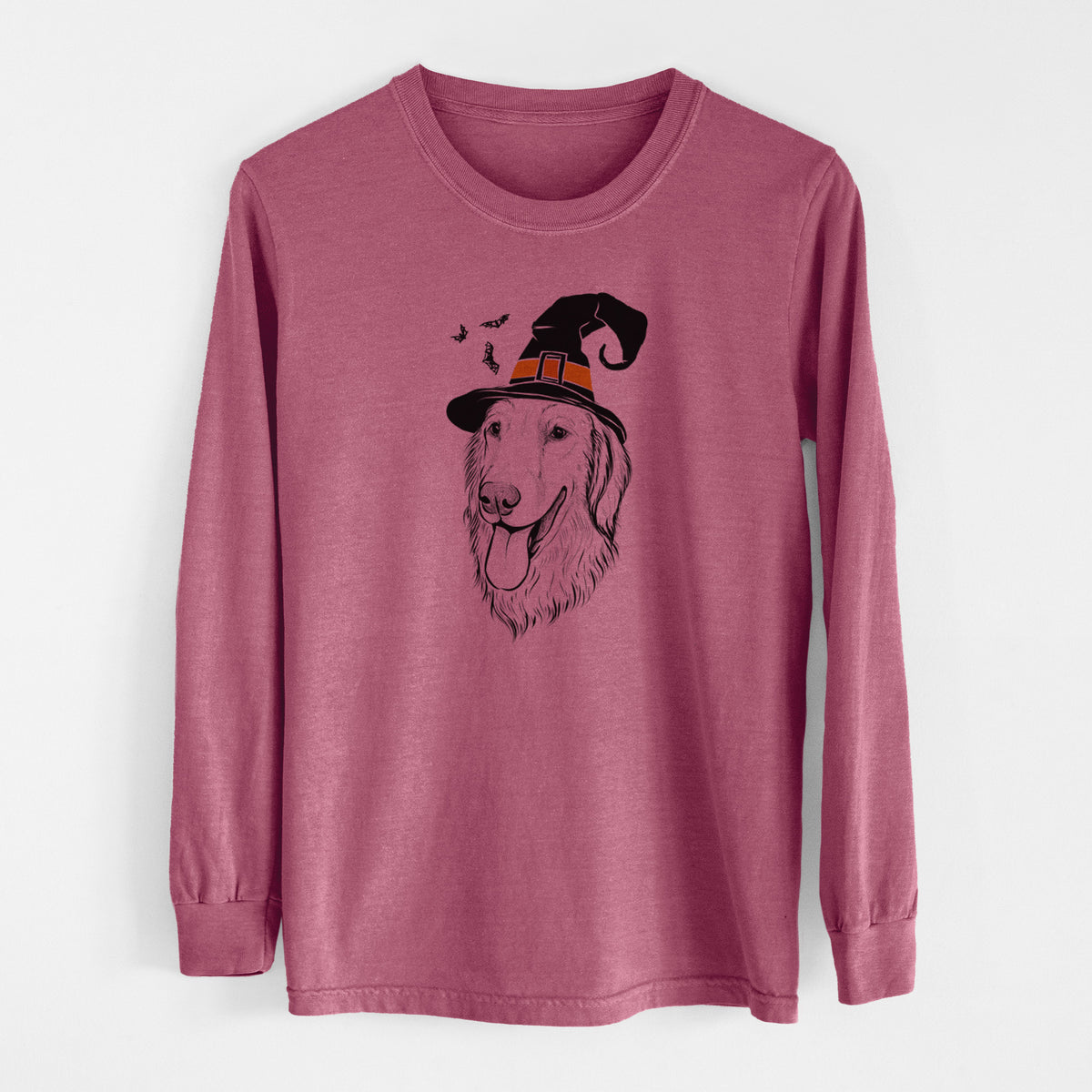 Witch Bailey the Golden Retriever - Men's Heavyweight 100% Cotton Long Sleeve