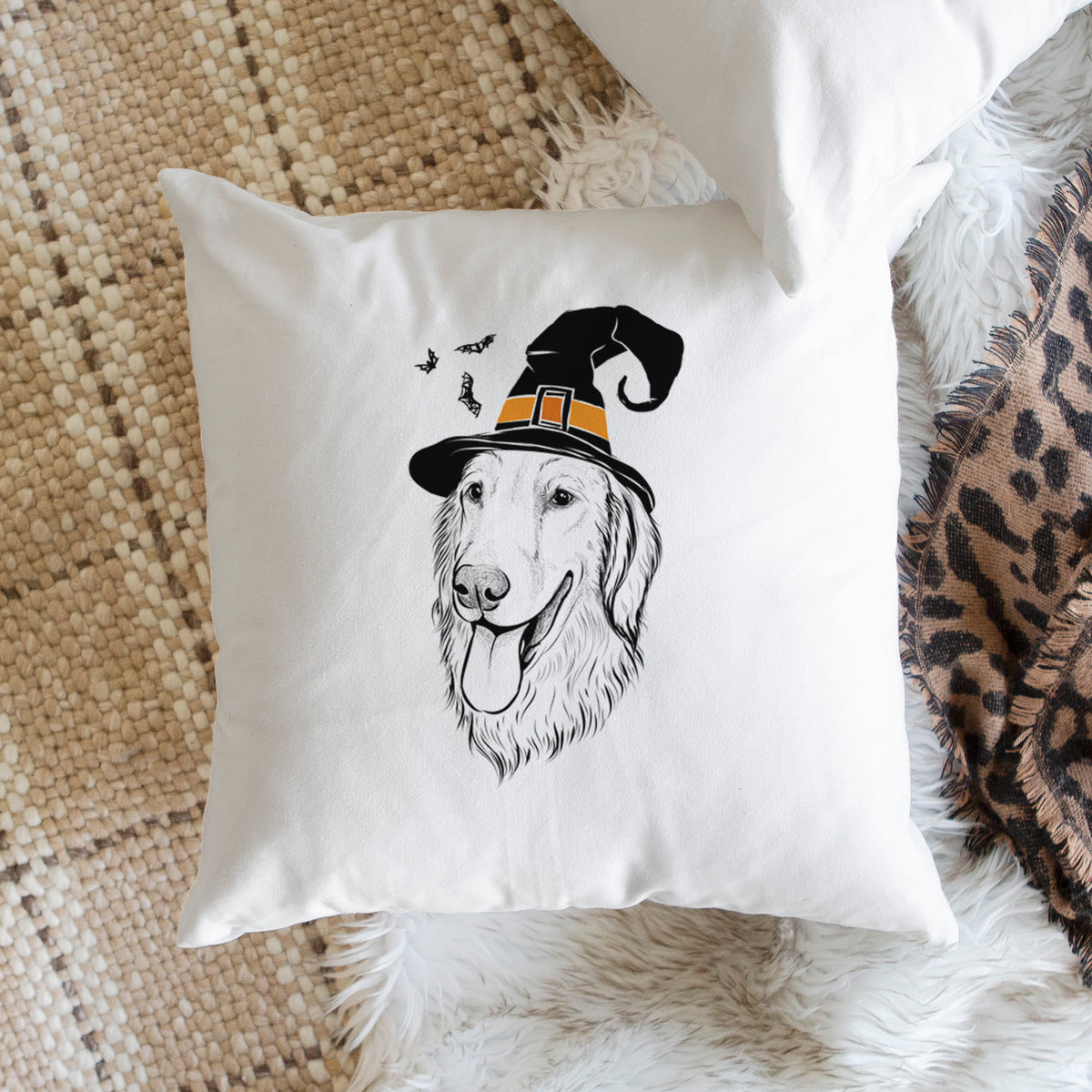 Bailey the Golden Retriever - Throw Pillow Cover