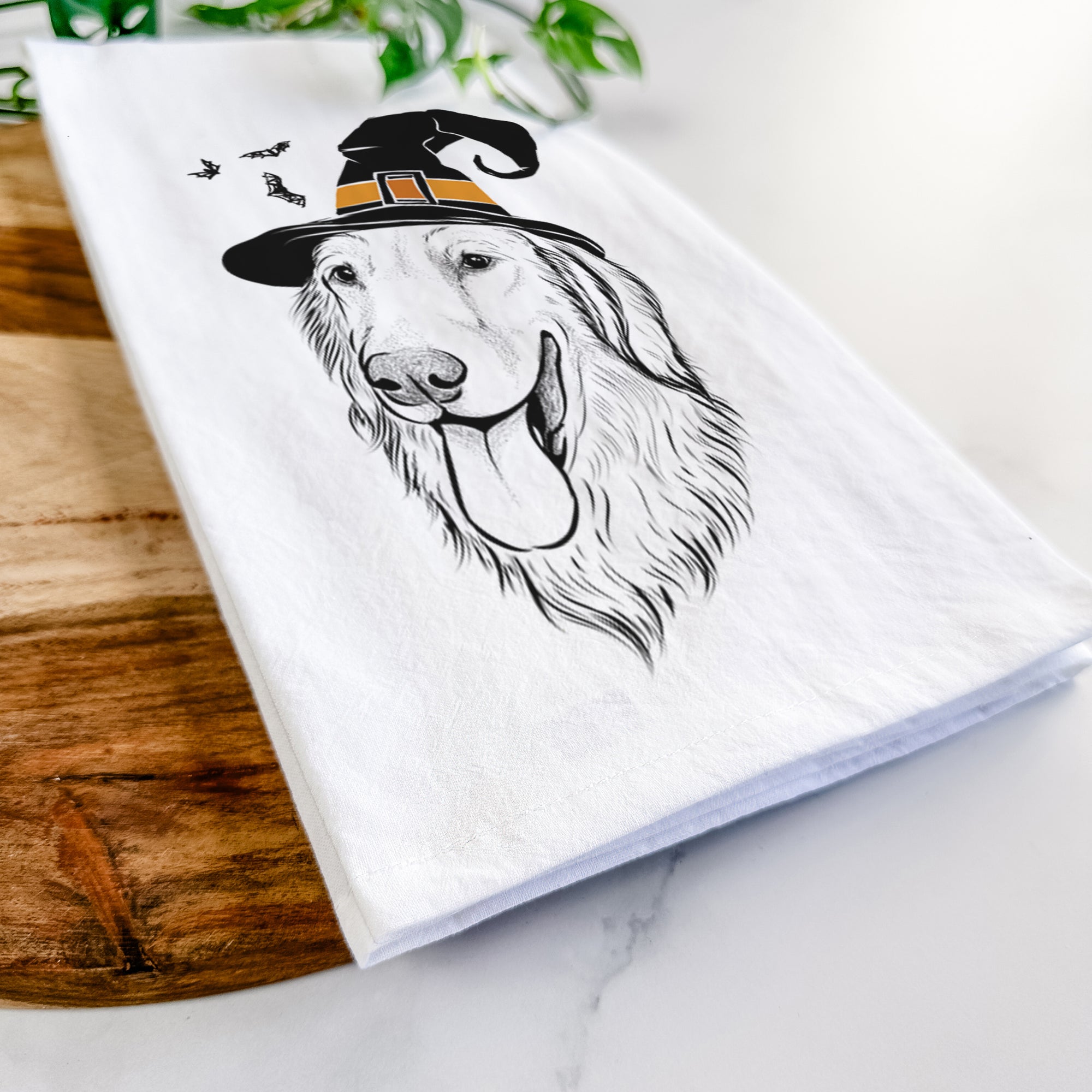 Bailey the Golden Retriever Tea Towel