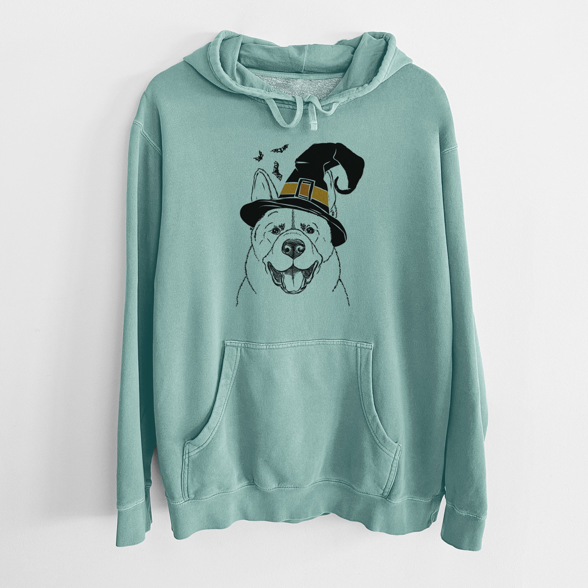 Witch Baku the Akita - Unisex Pigment Dyed Hoodie