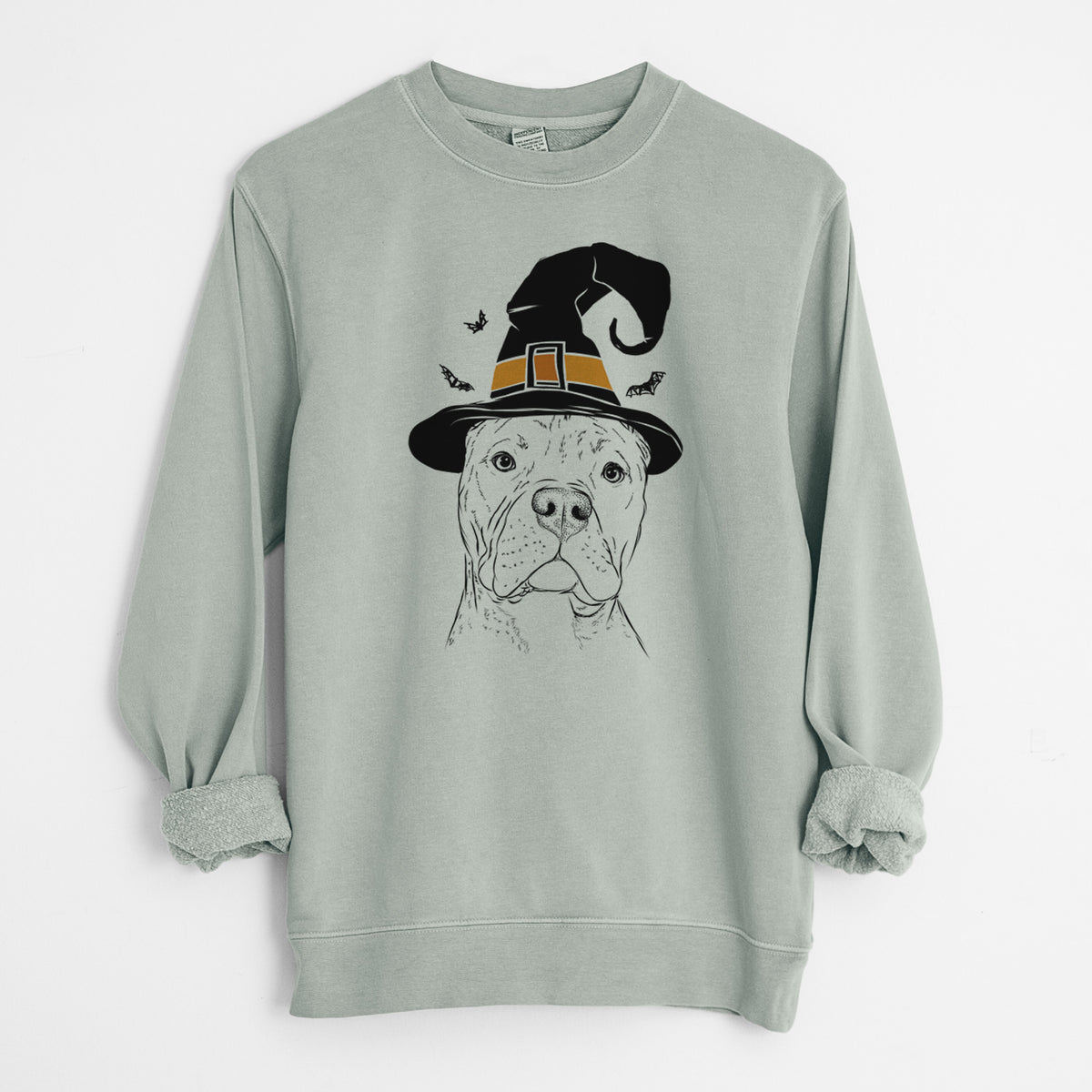 Witch Bam Bam the Pitbull - Unisex Pigment Dyed Crew Sweatshirt