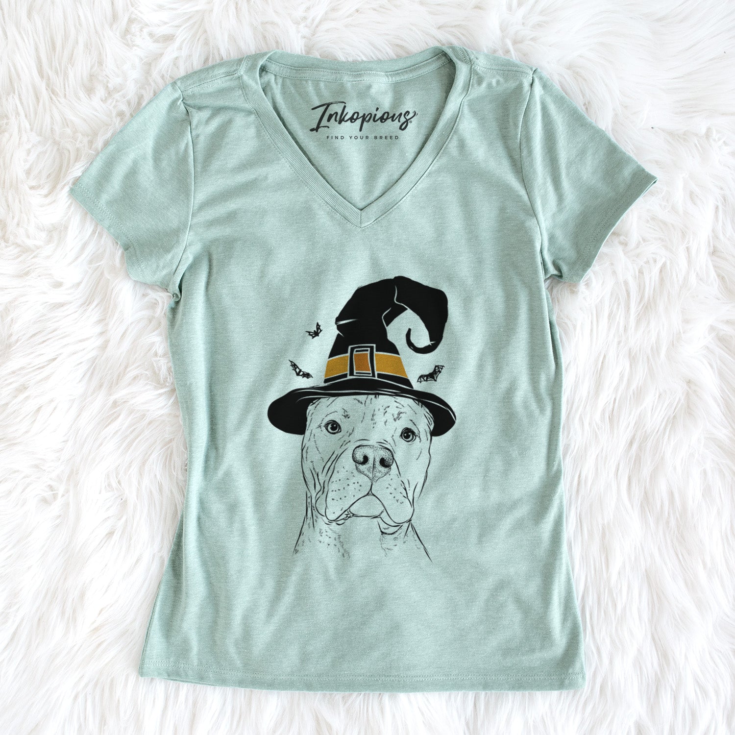 Witch Bam Bam the Pitbull - Women's Perfect V-neck Shirt