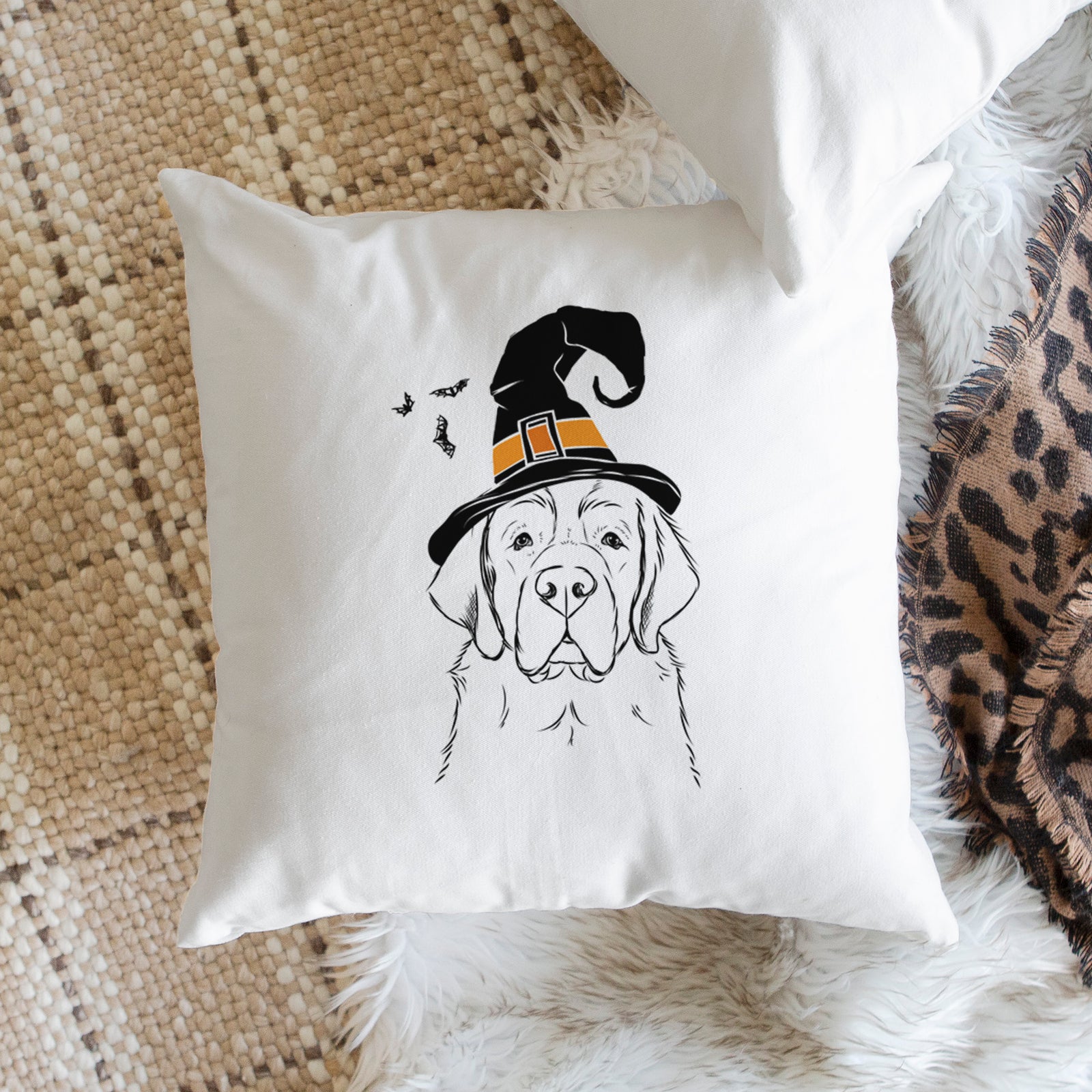 Barry the Saint Bernard - Throw Pillow Cover