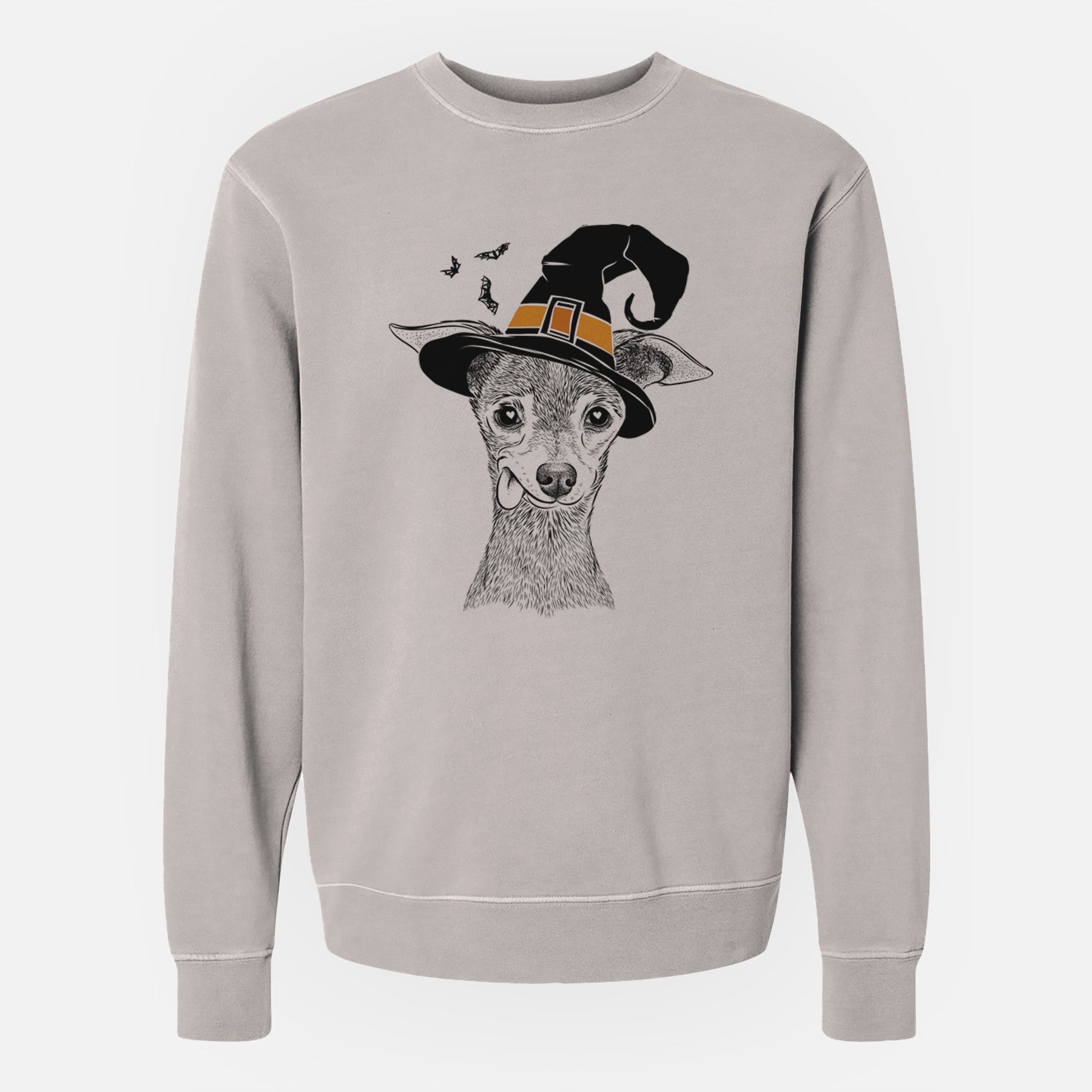 Witch Bebe the Chihuahua - Unisex Pigment Dyed Crew Sweatshirt