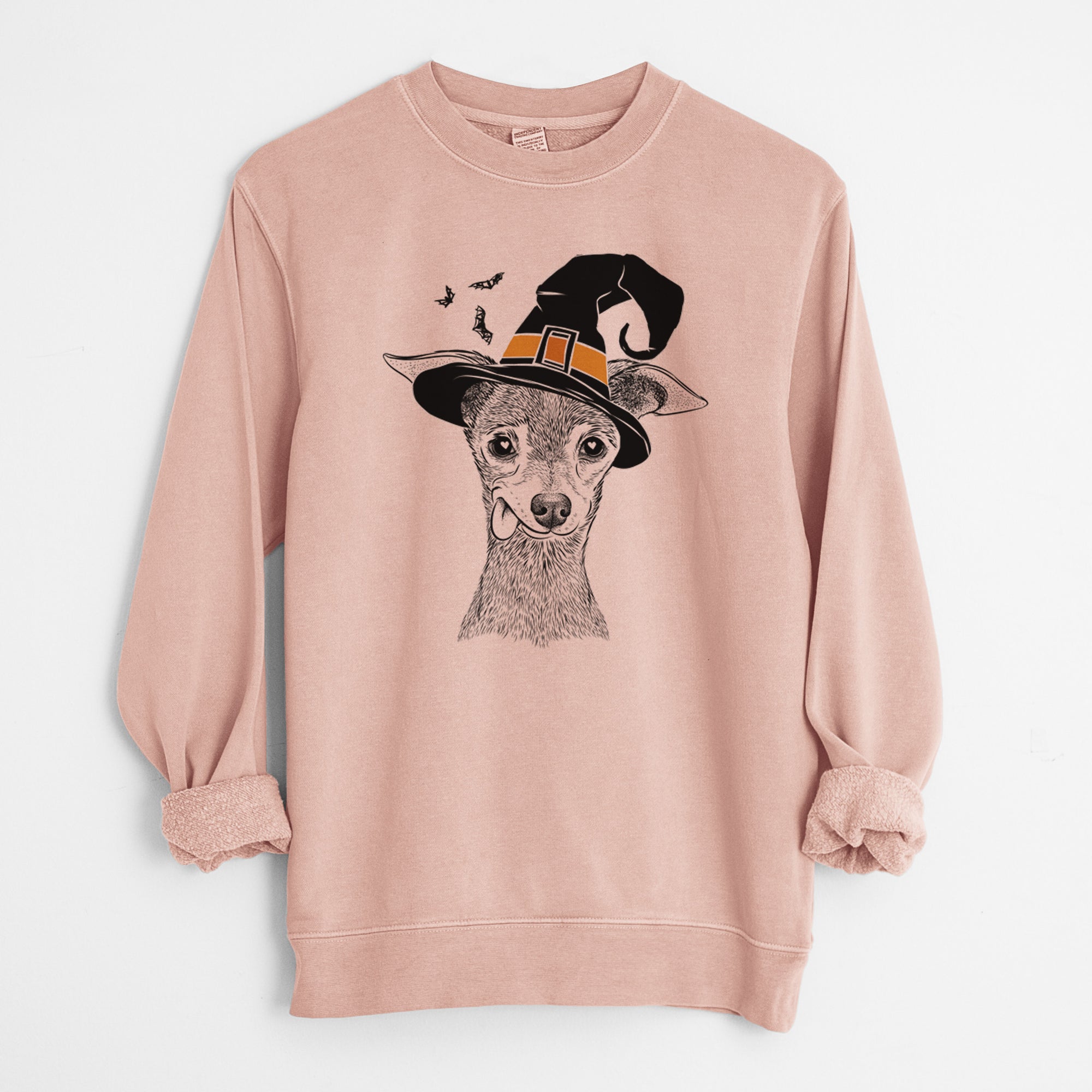 Witch Bebe the Chihuahua - Unisex Pigment Dyed Crew Sweatshirt