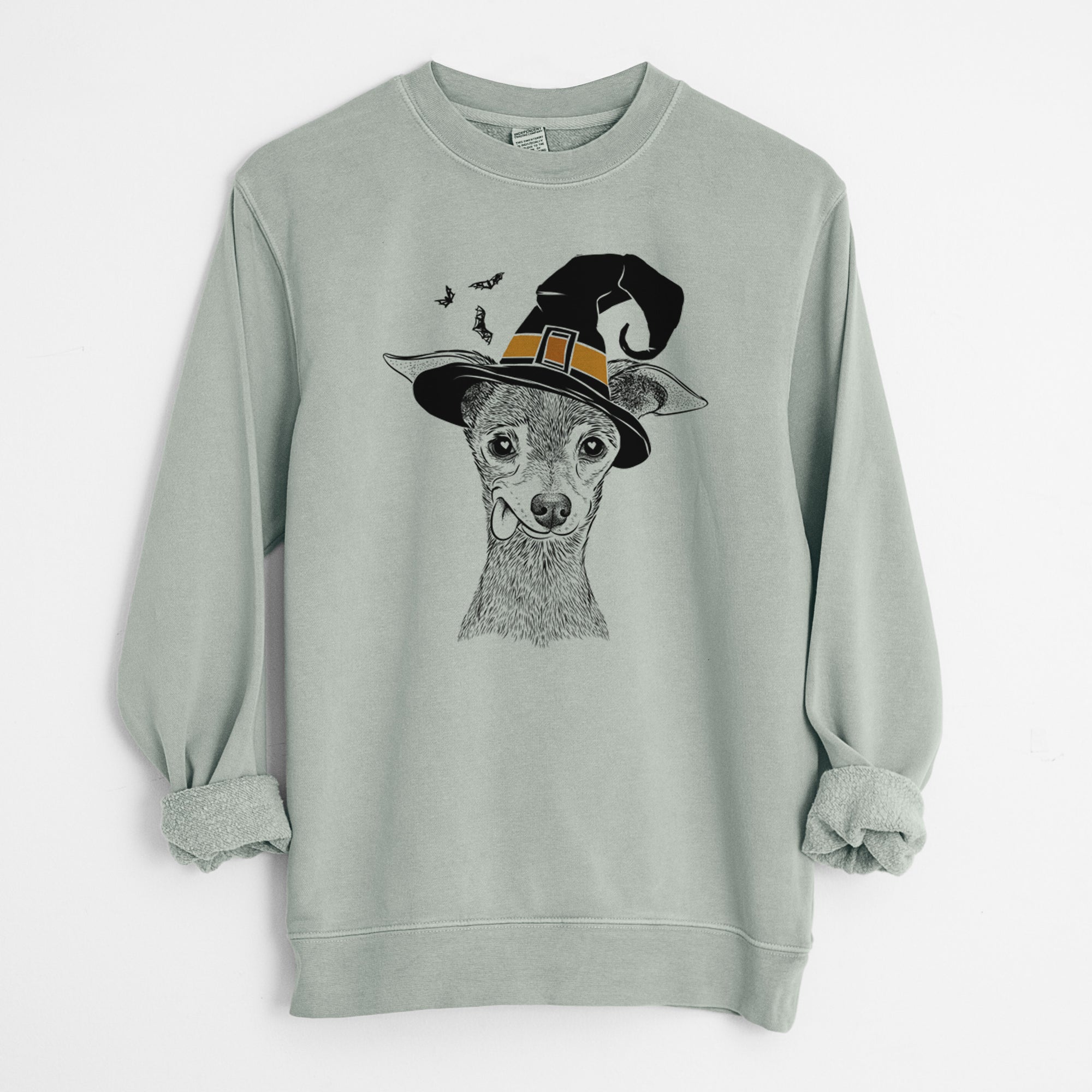 Witch Bebe the Chihuahua - Unisex Pigment Dyed Crew Sweatshirt