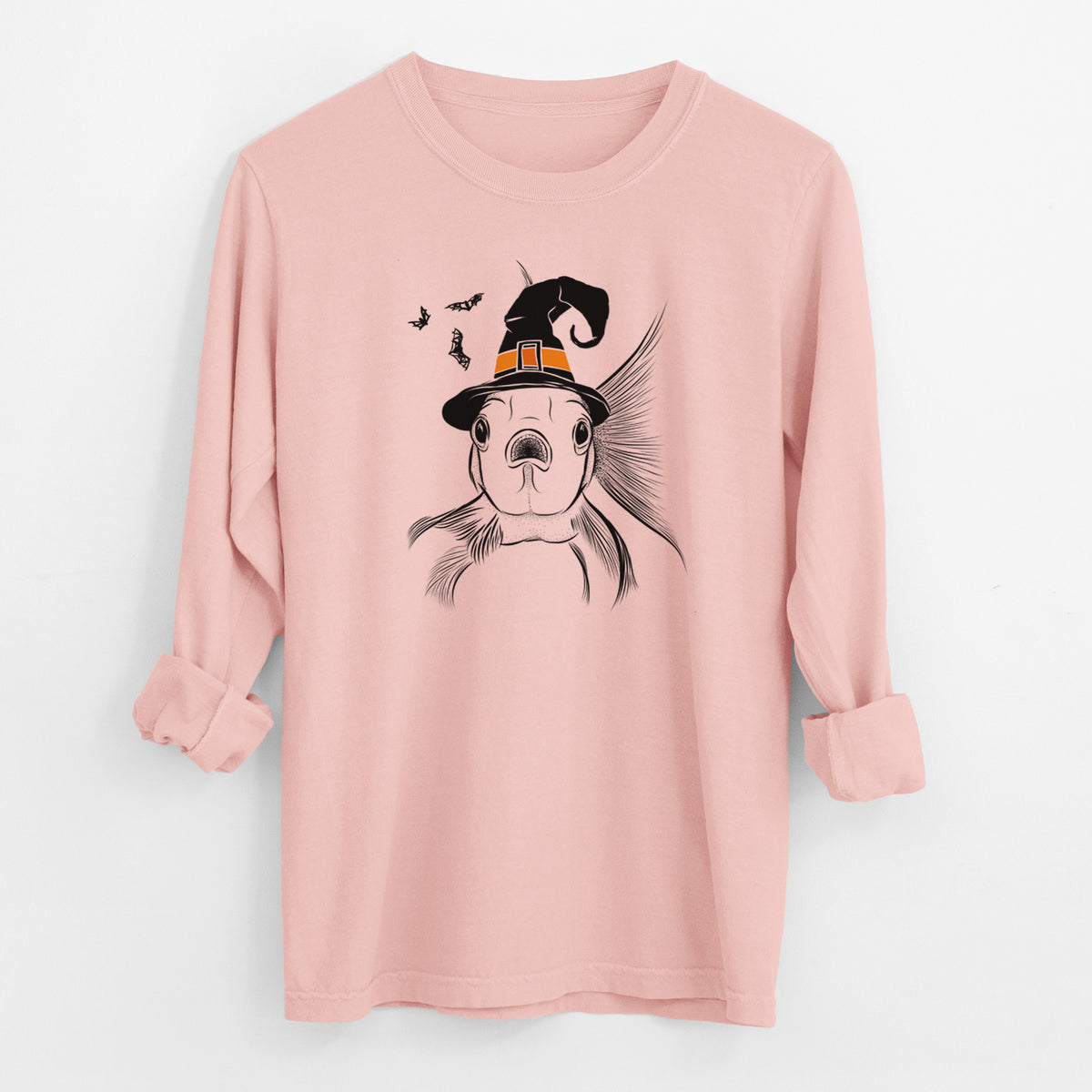 Witch Beefcake the Goldfish - Men's Heavyweight 100% Cotton Long Sleeve