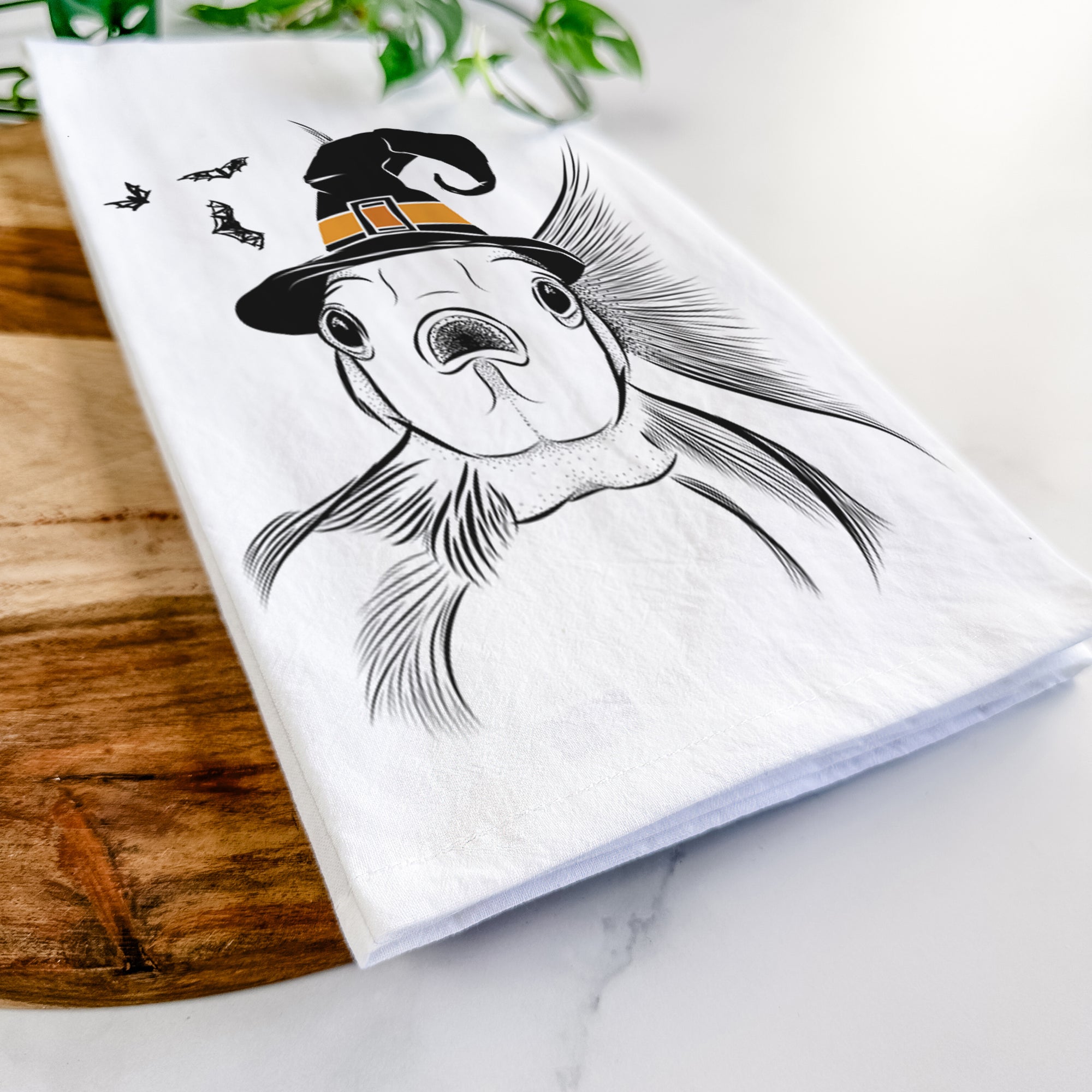 Beefcake the Goldfish Tea Towel