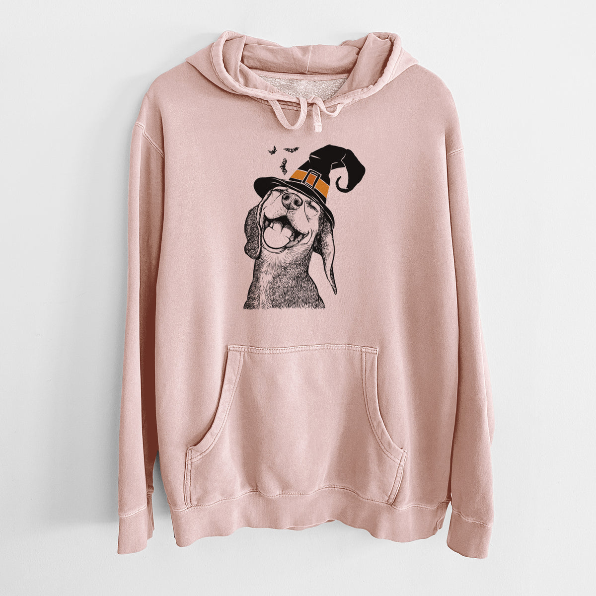 Witch Belle the Hound Mix - Unisex Pigment Dyed Hoodie